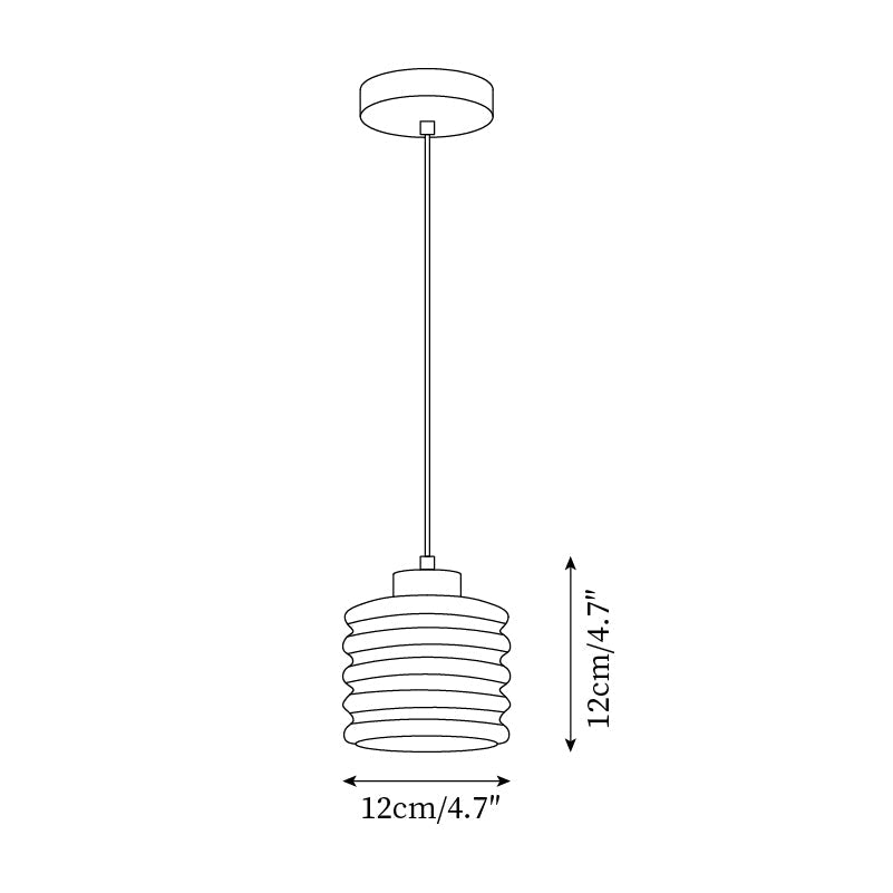Pendant Lamp Travertine Ripple Shade Walnut Wood Organic Wabi-Sabi - Letslighting
