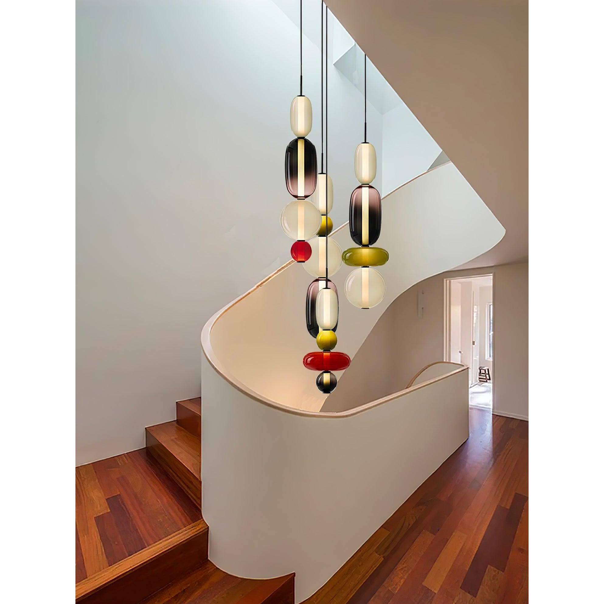 Cunorara Premium Art Stained Glass Chandelier - Lamp Copper