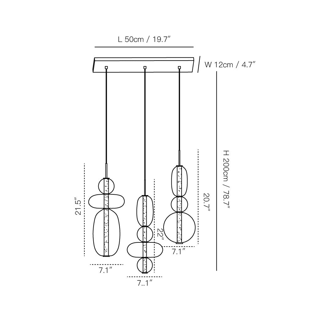 Cunorara Premium Art Stained Glass Chandelier - Lamp Copper