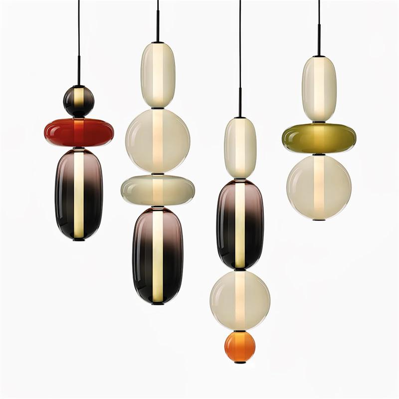 Cunorara Premium Art Stained Glass Chandelier - Lamp Copper