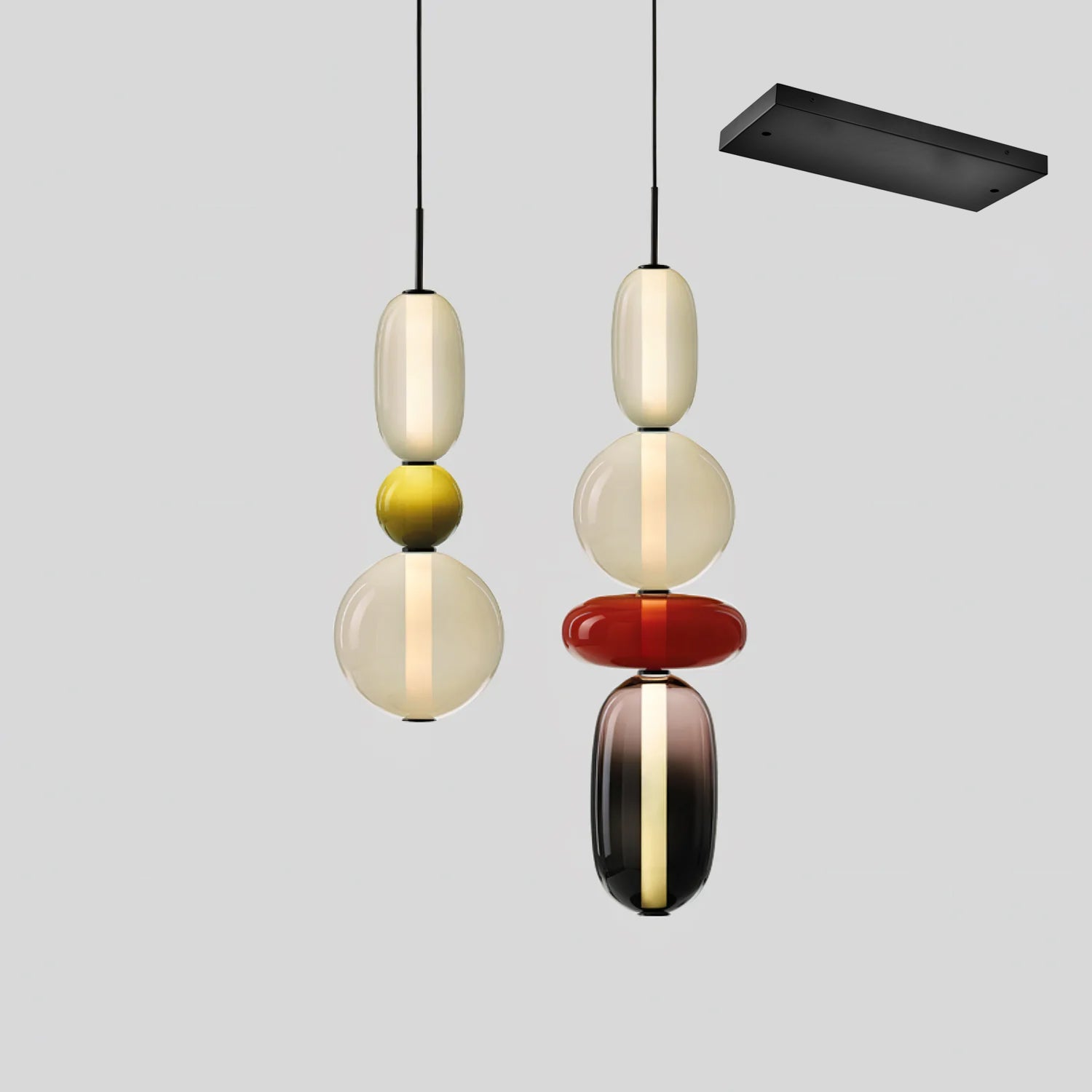 Cunorara Prime Art Coloré Verre Lustre - Neutralighting