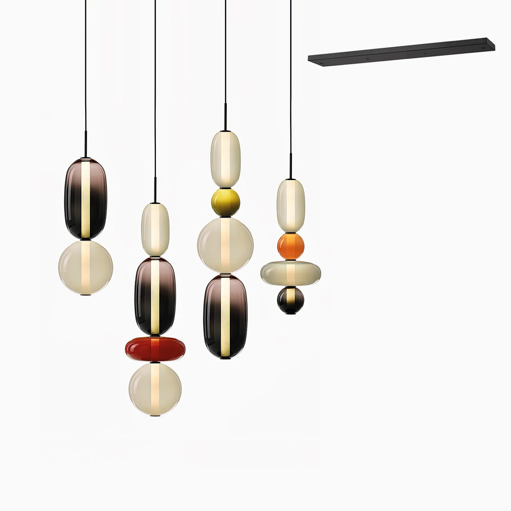 Cunorara Premium Art Stained Glass Chandelier - Lamp Copper