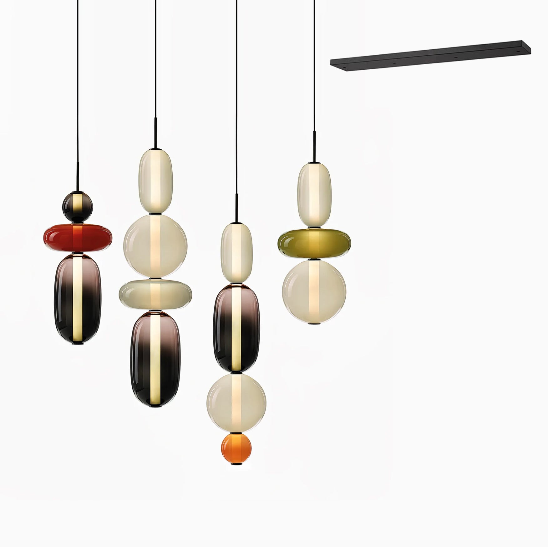 Cunorara Premium Art Stained Glass Chandelier - Lamp Copper