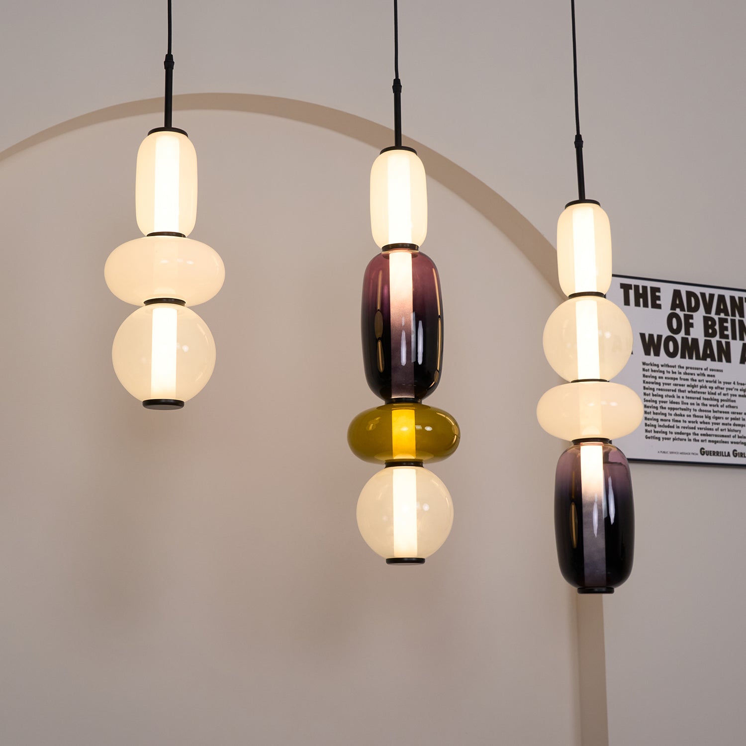 Orba Lampe Pendante en Verre Cristallisé - Neutralighting