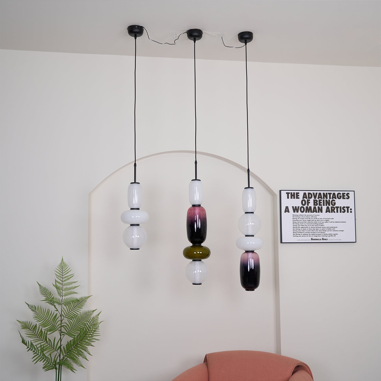 Orba Lampe Pendante en Verre Cristallisé - Neutralighting