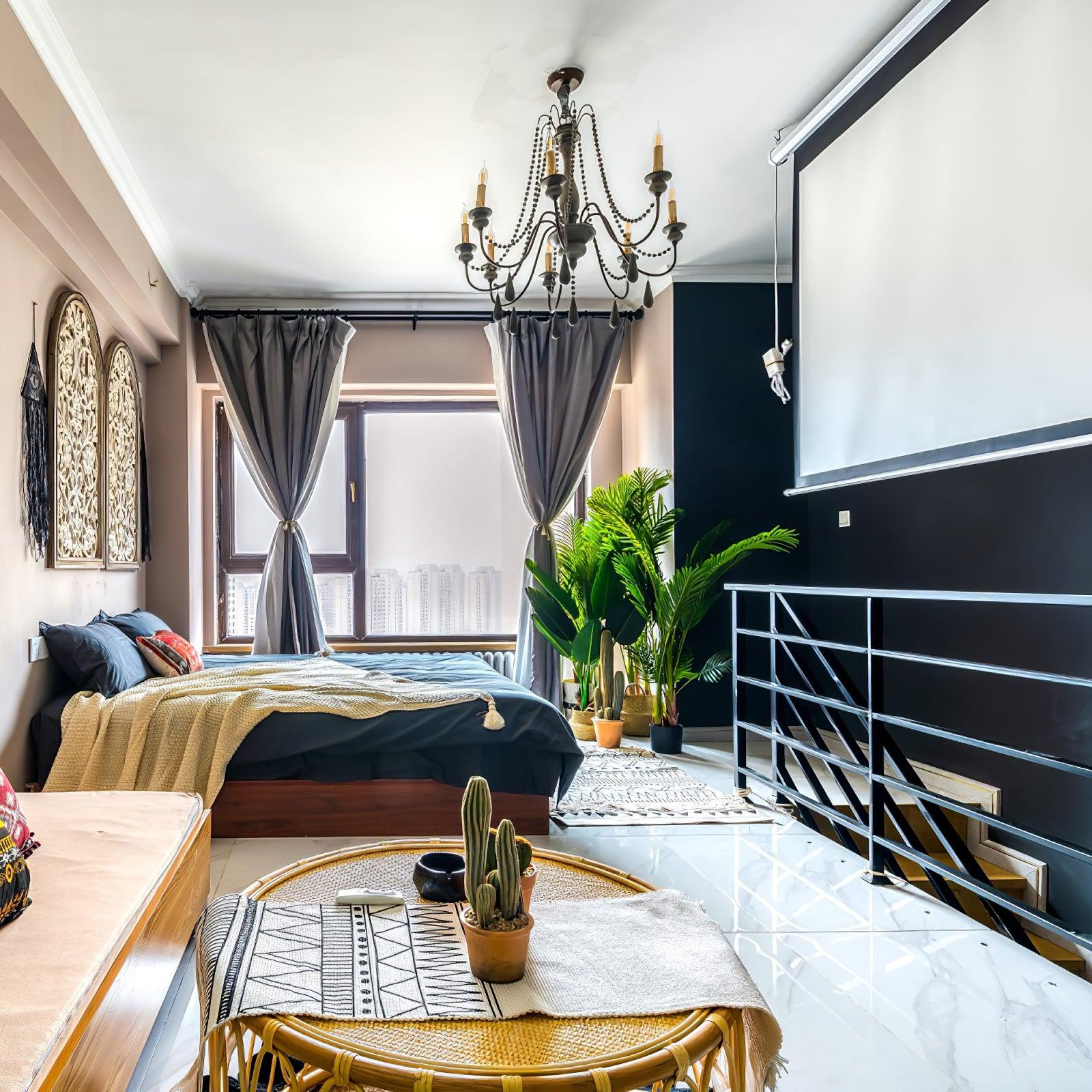Lustra Chandelier à Bougies Bras Voluté Rustique - Neutralighting
