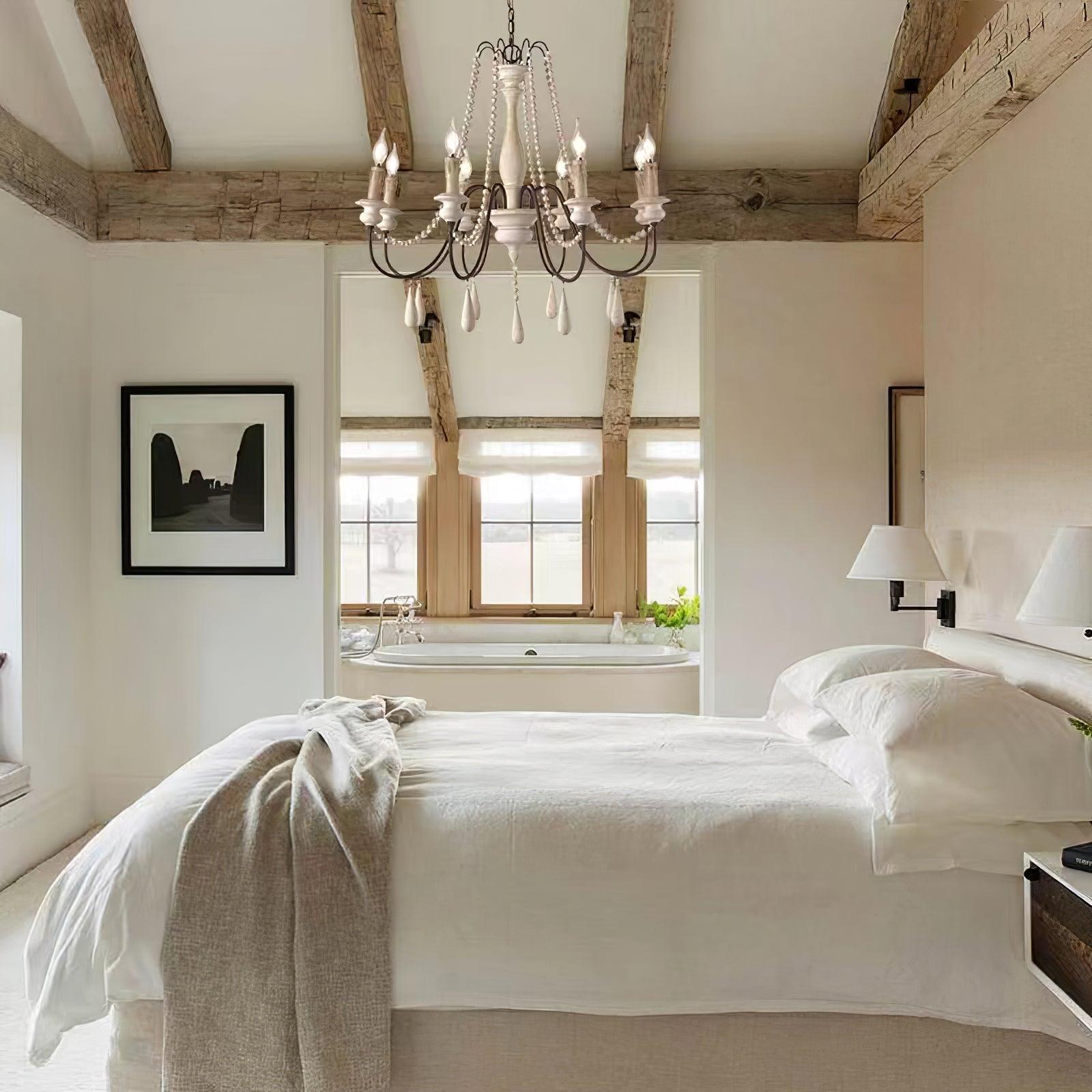 Lustra Chandelier à Bougies Bras Voluté Rustique - Neutralighting