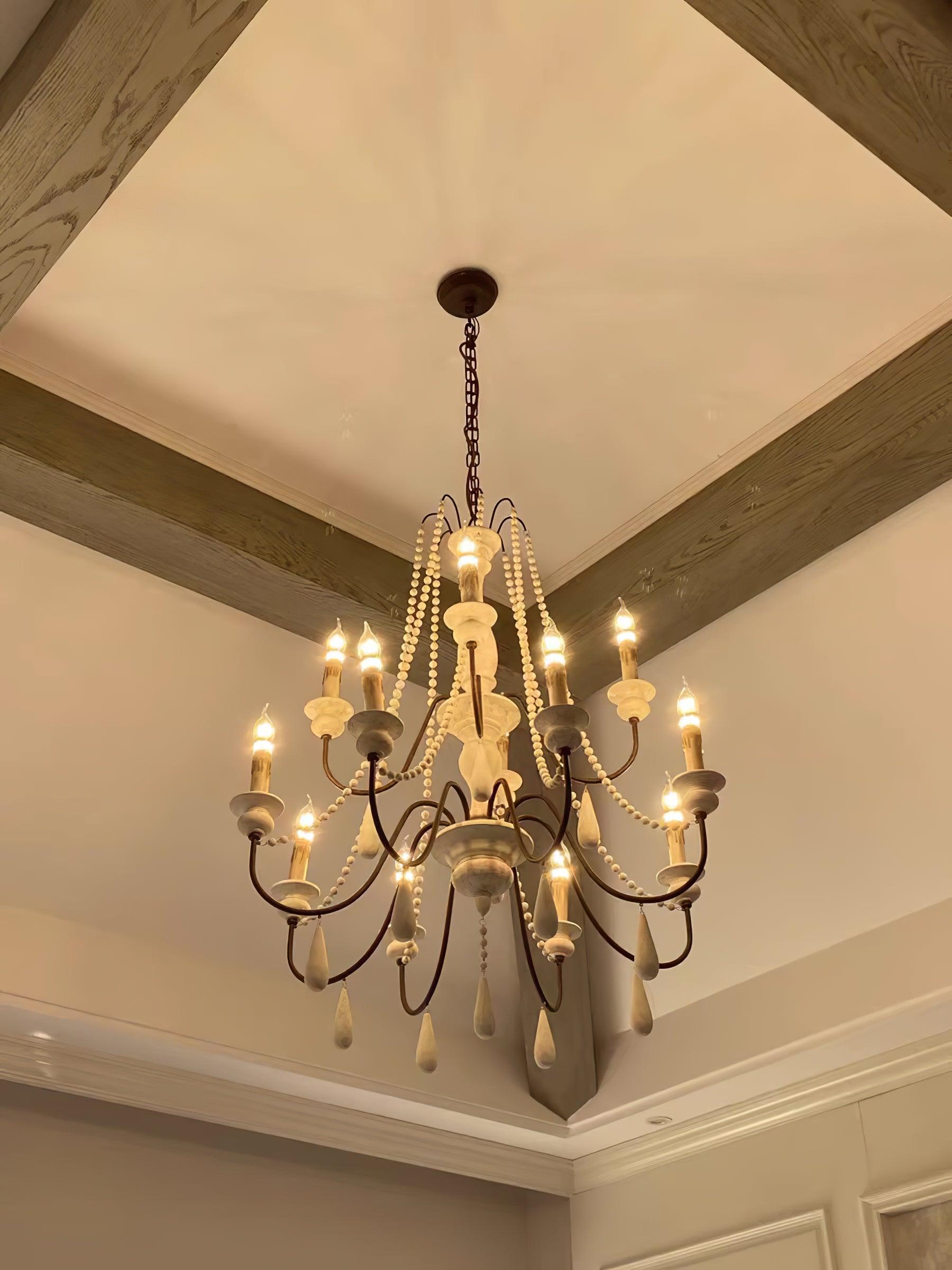 Lustra Chandelier à Bougies Bras Voluté Rustique - Neutralighting