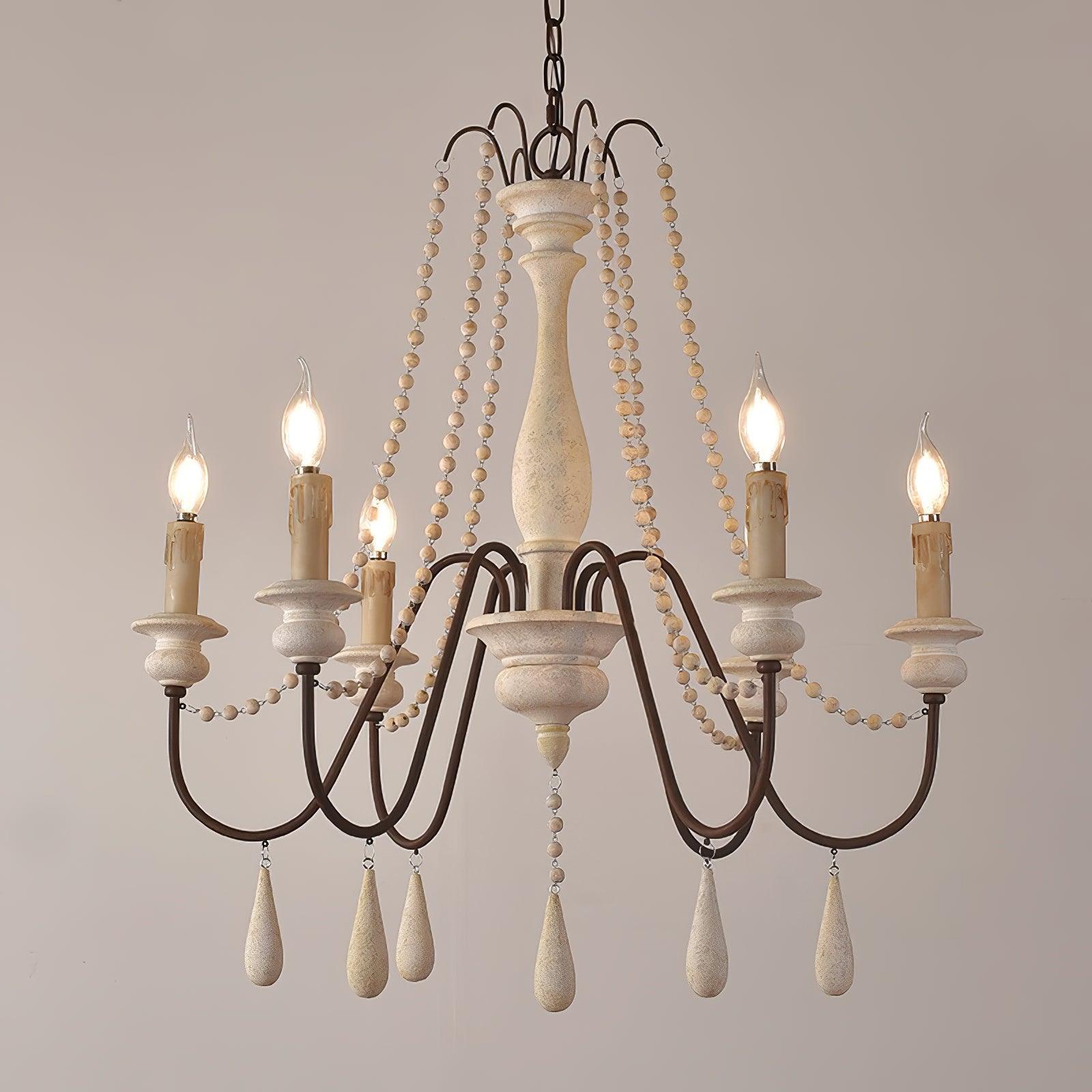 Lustra Chandelier à Bougies Bras Voluté Rustique - Neutralighting