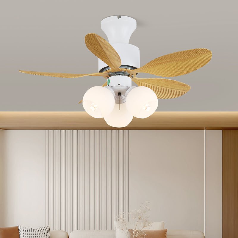 Plafonnier ventilateur Liora en verre multicolore, Modèle C