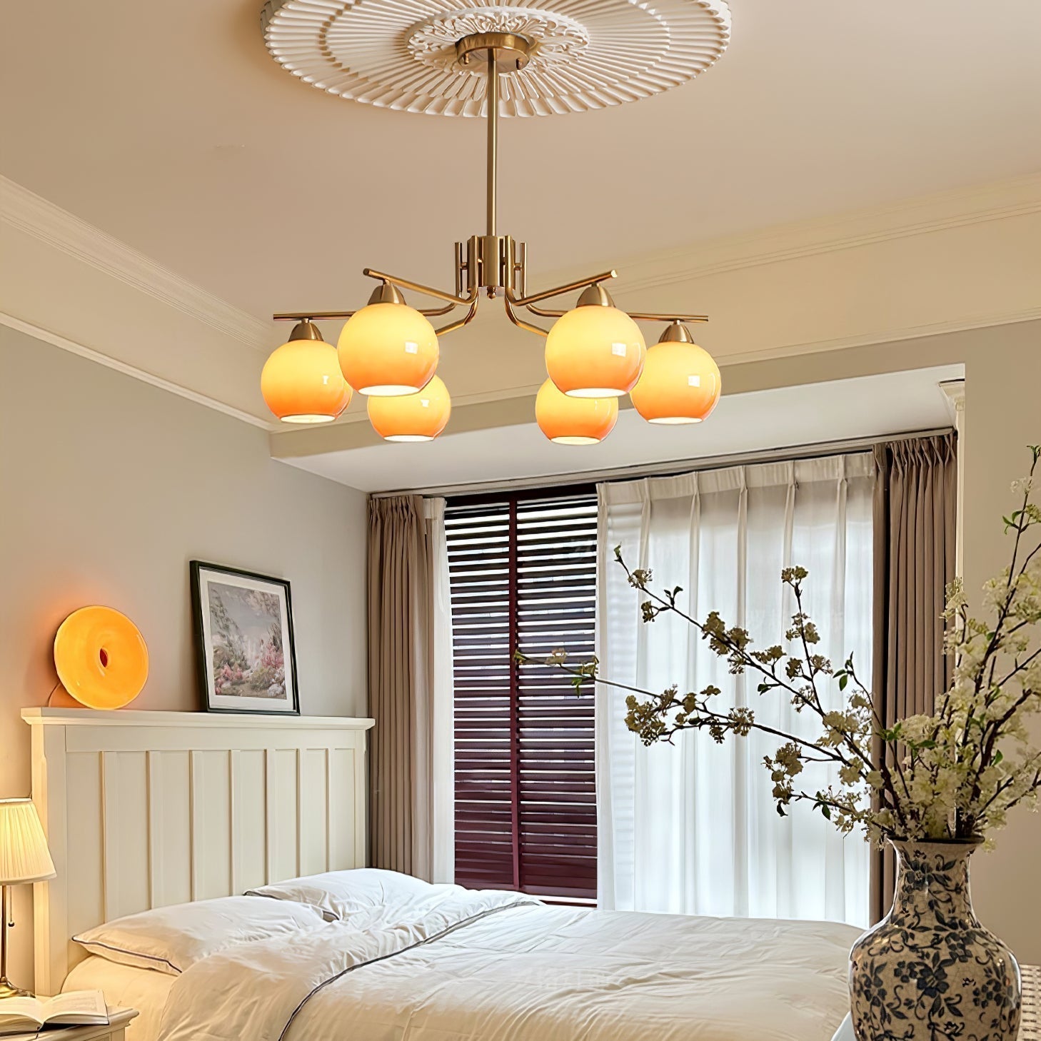 Caramel Sphere Chandelier - Blowlighting
