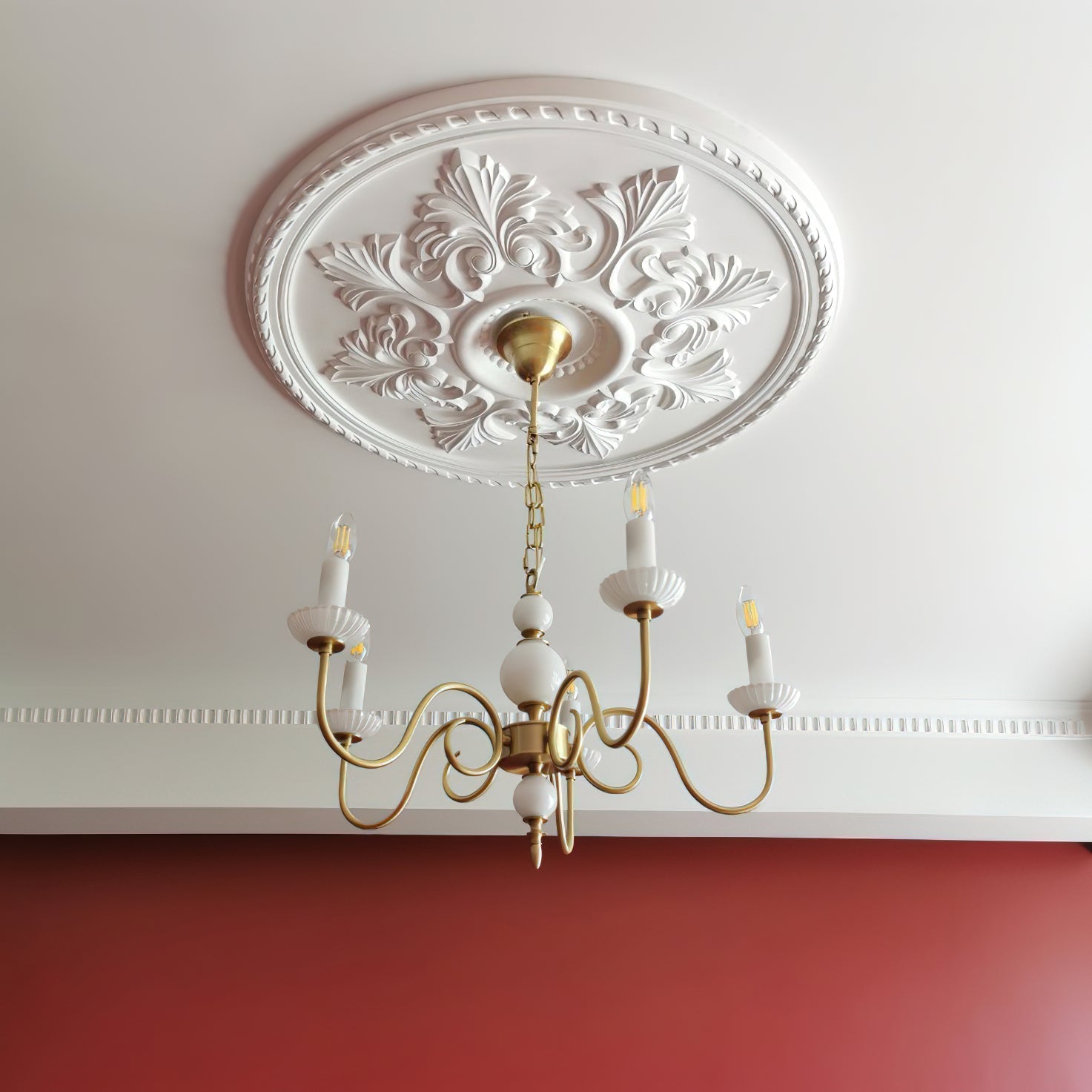 Carlita Lustre Bras Courbés en Or avec Bougies - Neutralighting