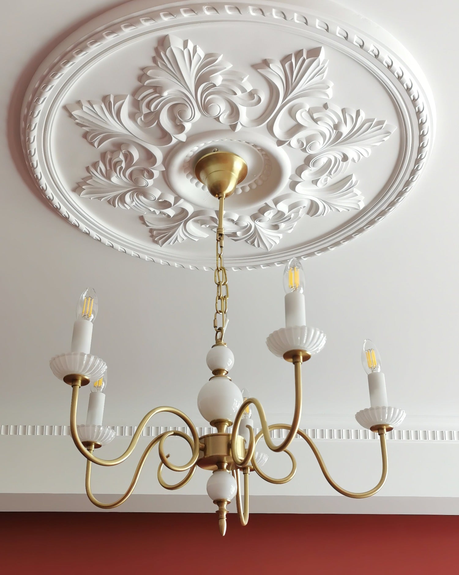 Carlita Lustre Bras Courbés en Or avec Bougies - Neutralighting