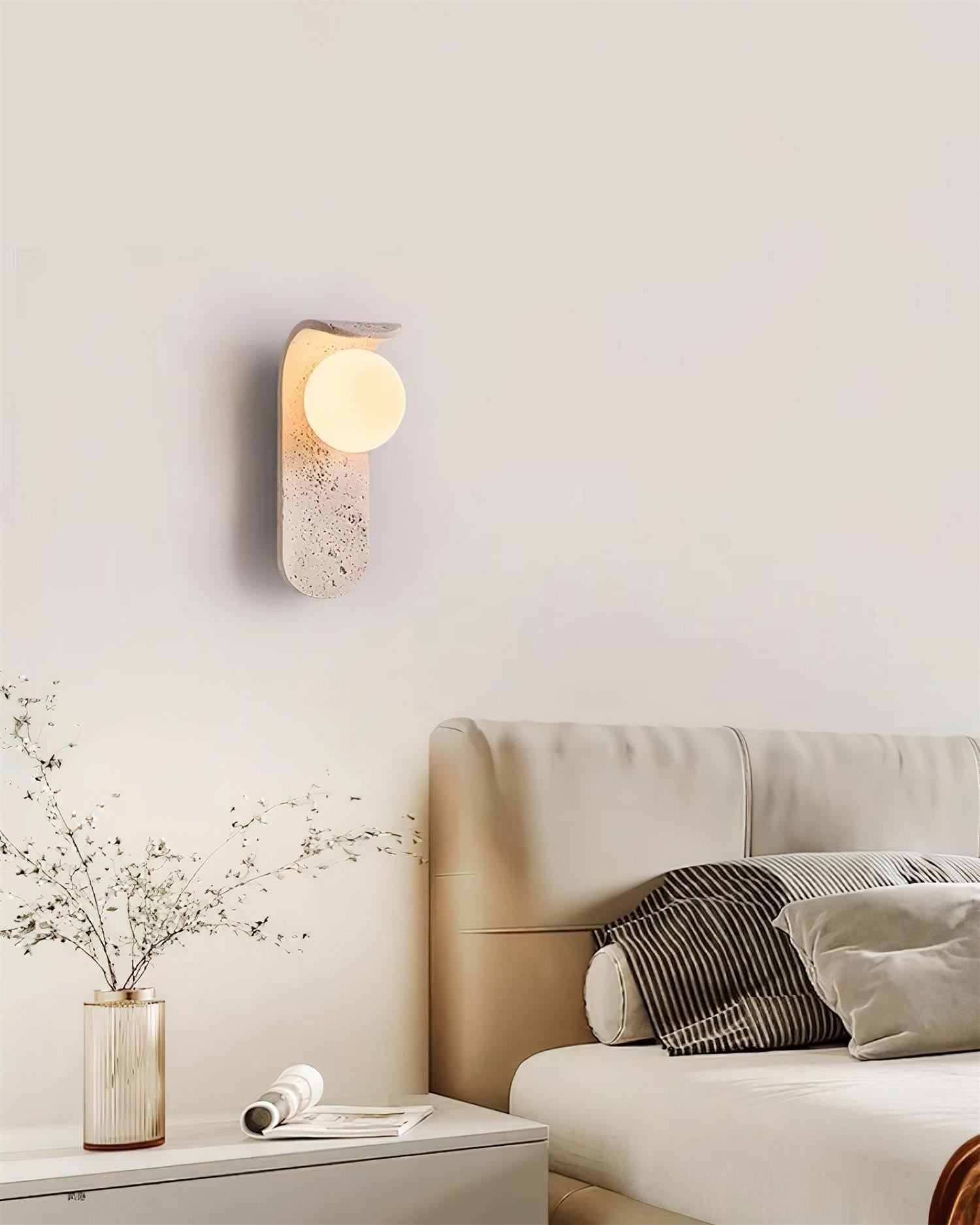 Terra Applique Murale Minimaliste en Travertin - Neutralighting