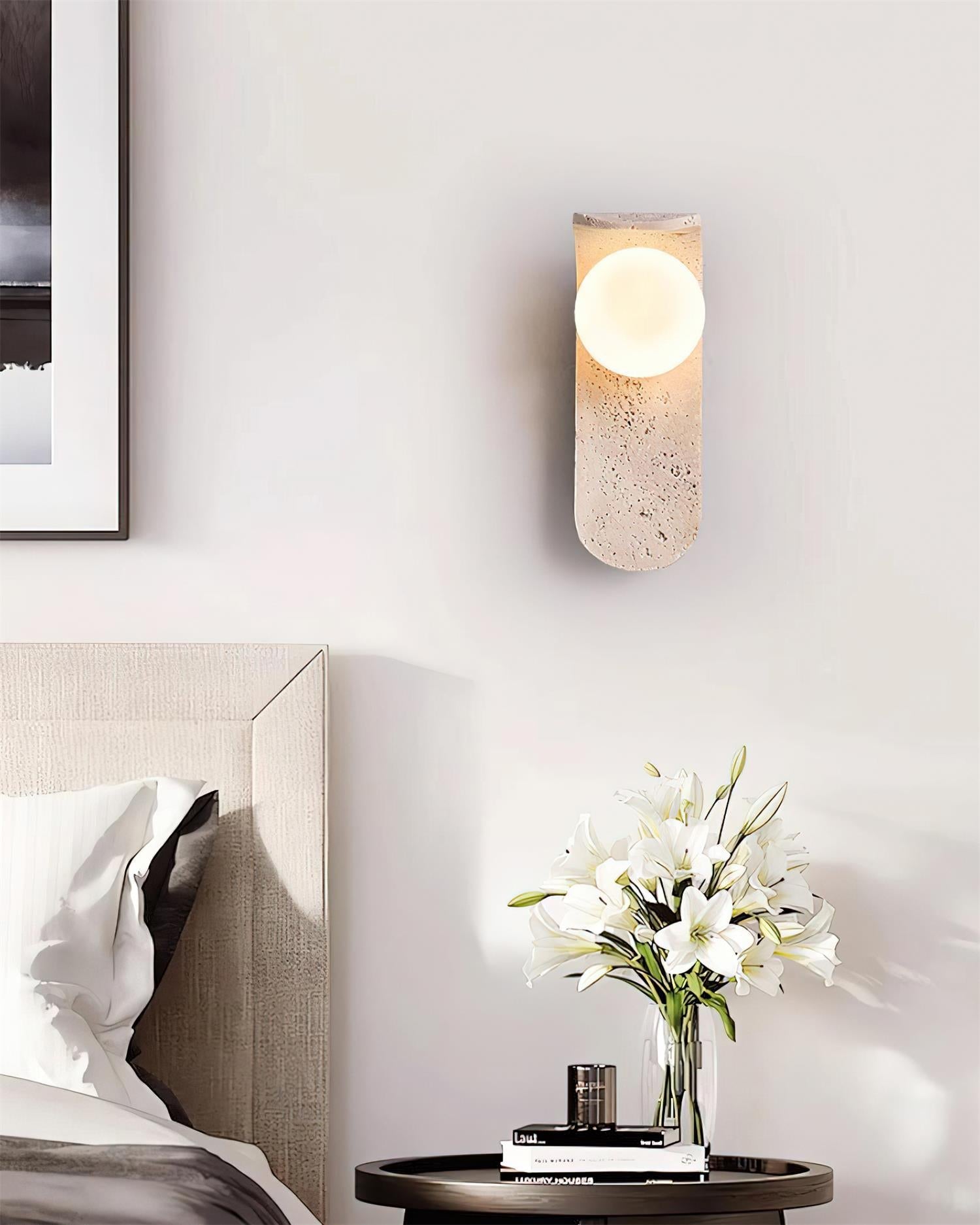 Terra Applique Murale Minimaliste en Travertin - Neutralighting