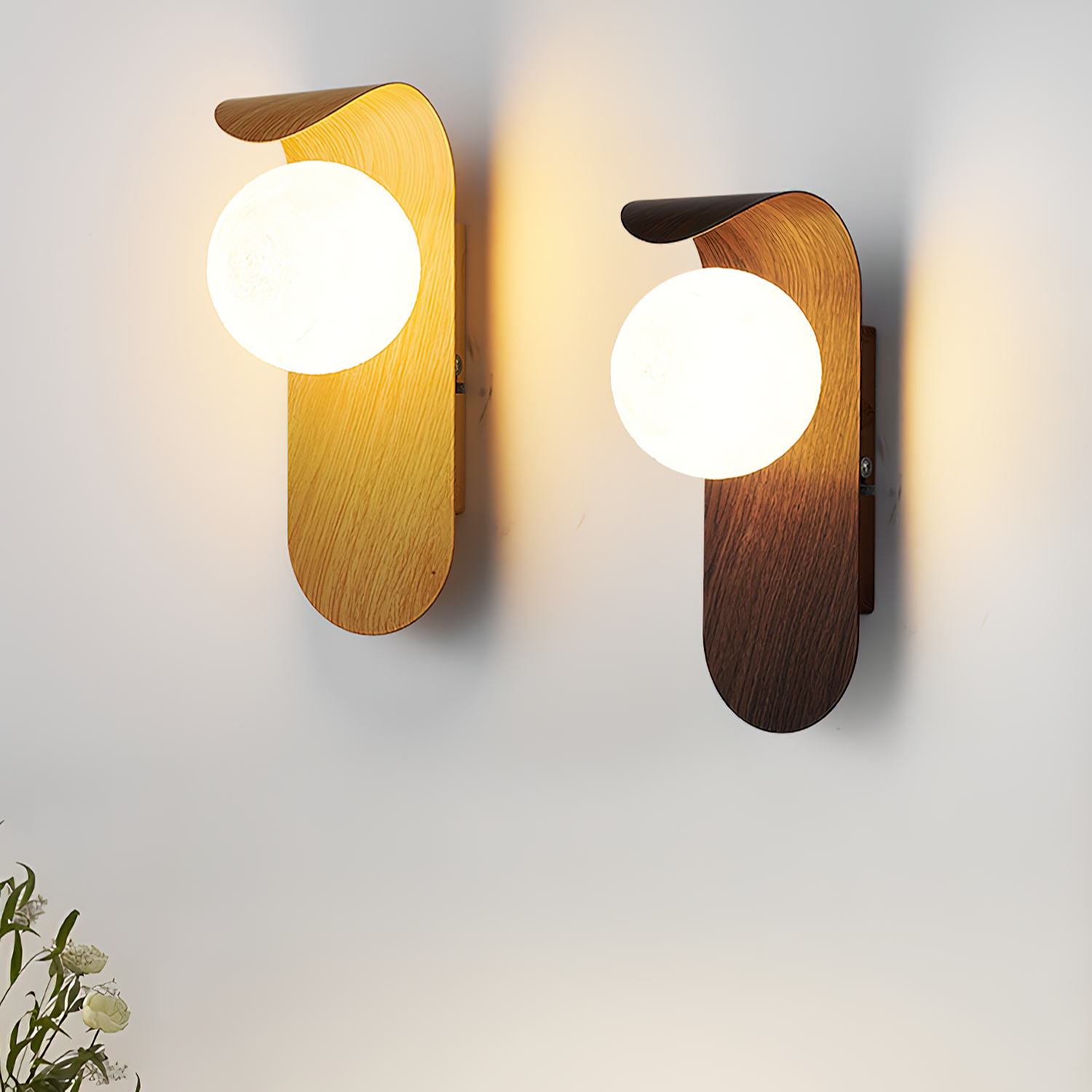 Exuro Applique Murale Intérieure en Bois / Noyer