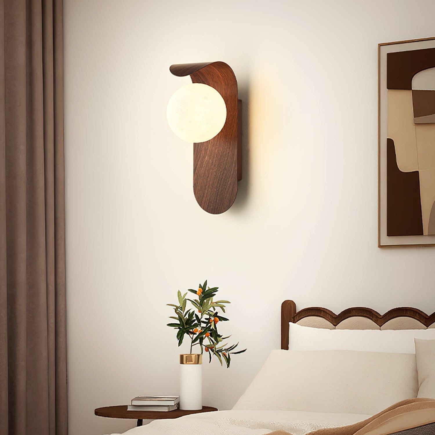 Exuro Applique Murale Intérieure en Bois / Noyer