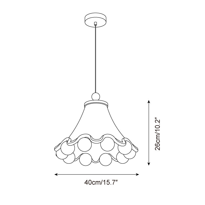 Carniva Suspension Abat-jour avec Pompons Ludiques - Neutralighting