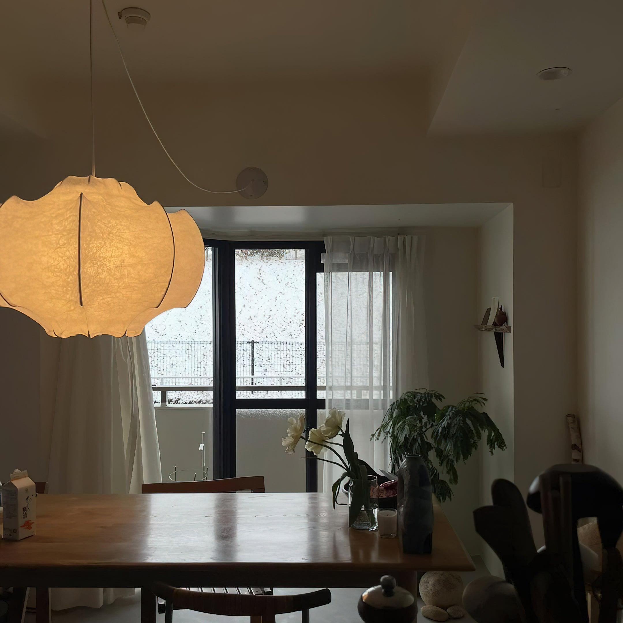 Skapa Lustre Pendentif Forme Douce Courbée Plissée - Neutralighting