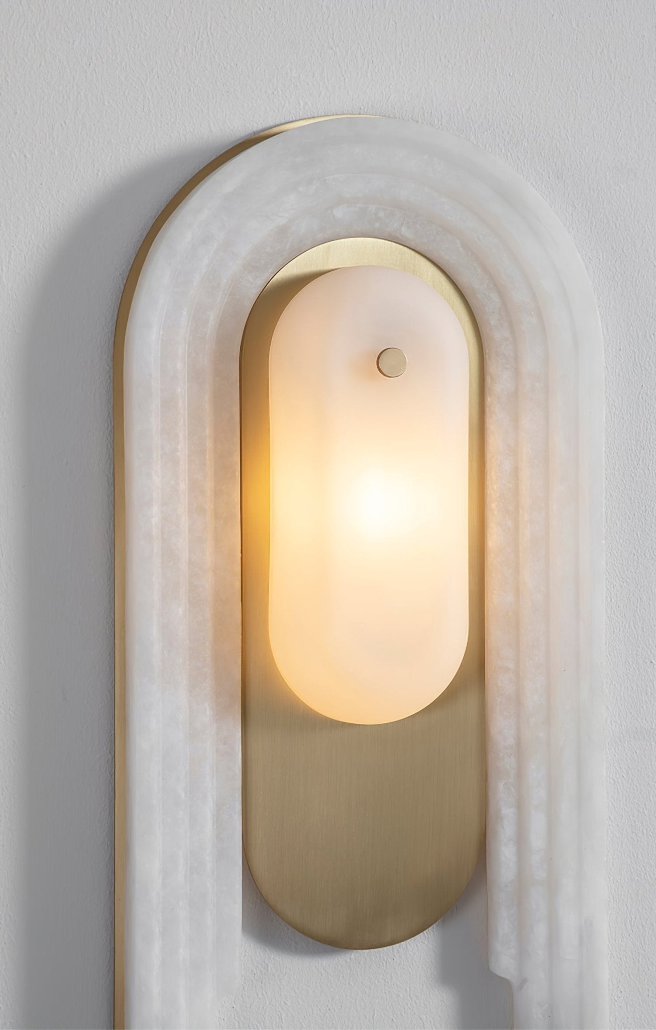 Sytalion Applique Murale Élégante en Albâtre en Arc - Neutralighting