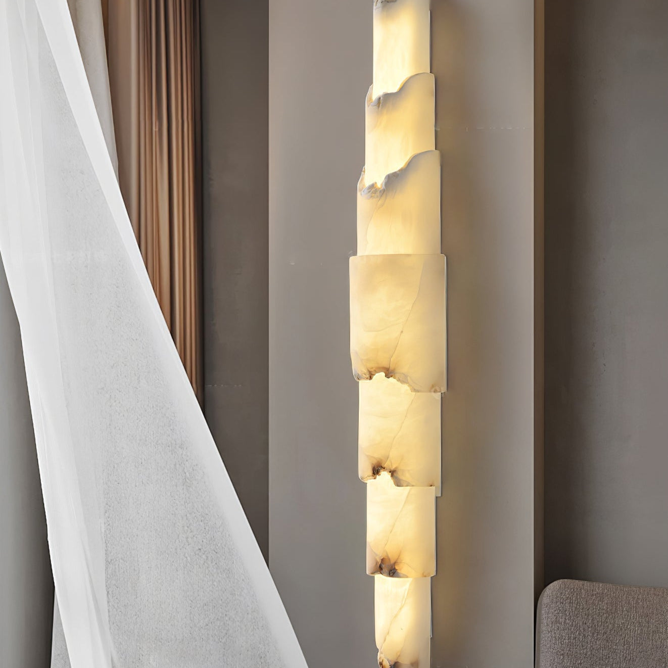 Elara Applique Murale Multicouche en Albâtre - Neutralighting