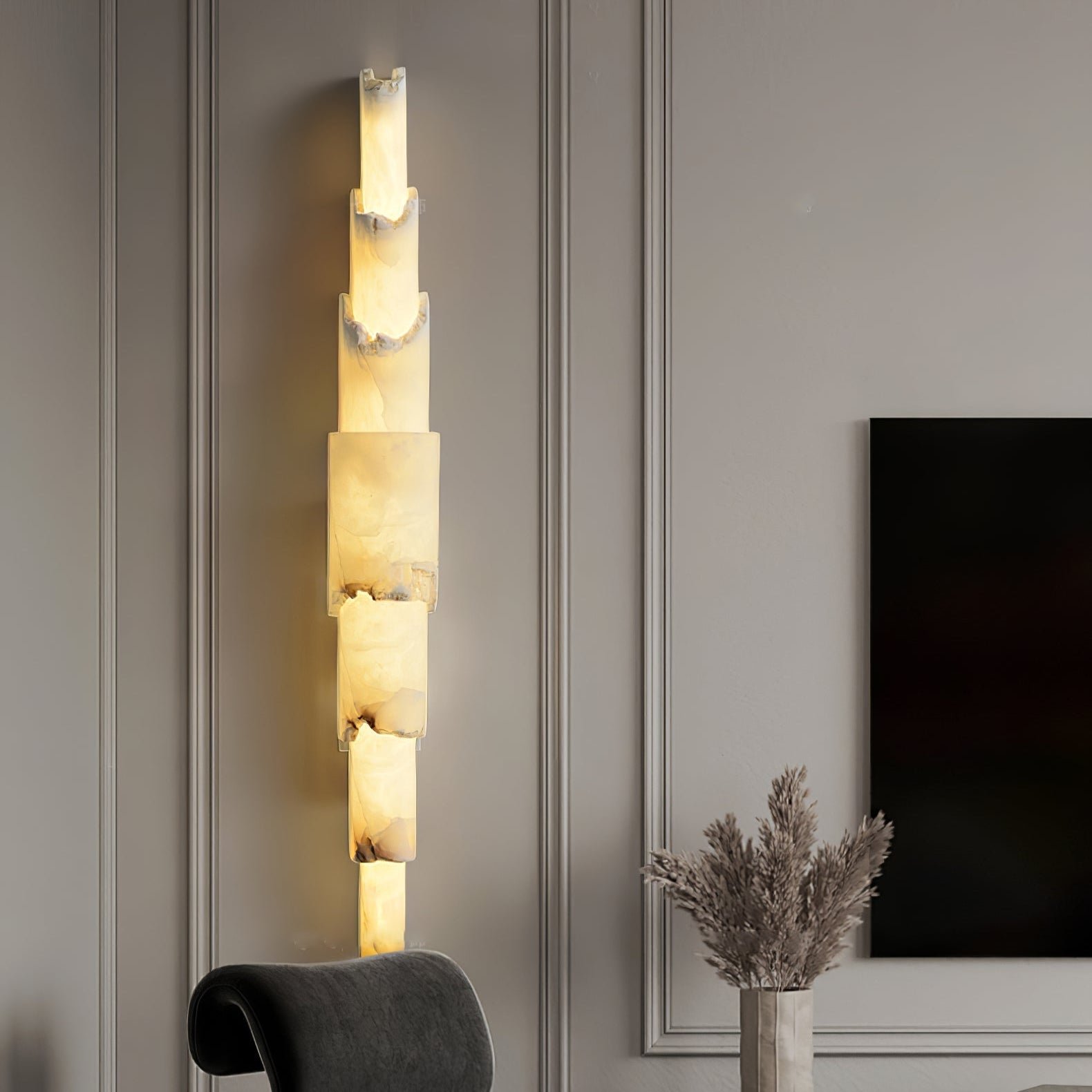 Elara Applique Murale Multicouche en Albâtre - Neutralighting