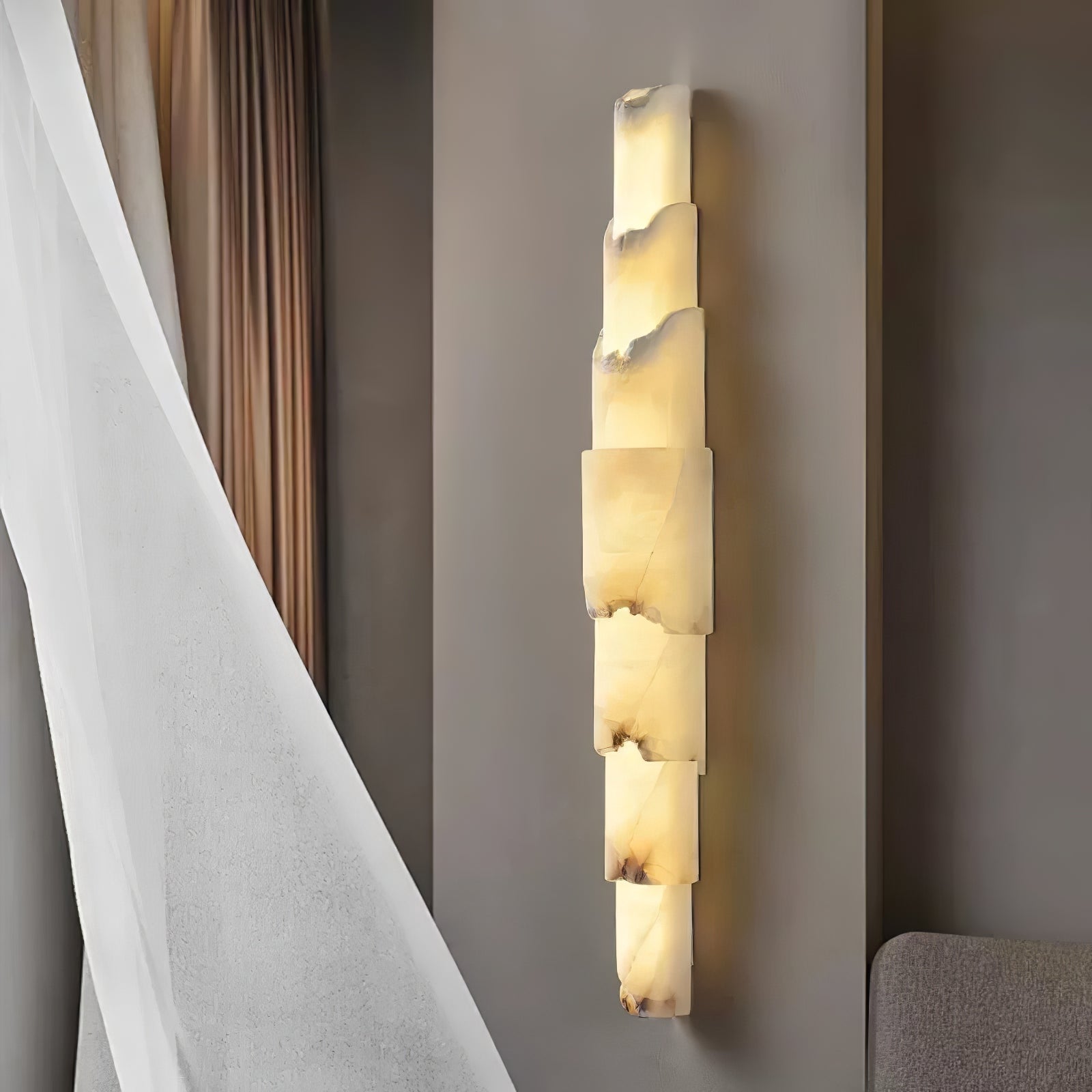 Elara Applique Murale Multicouche en Albâtre - Neutralighting