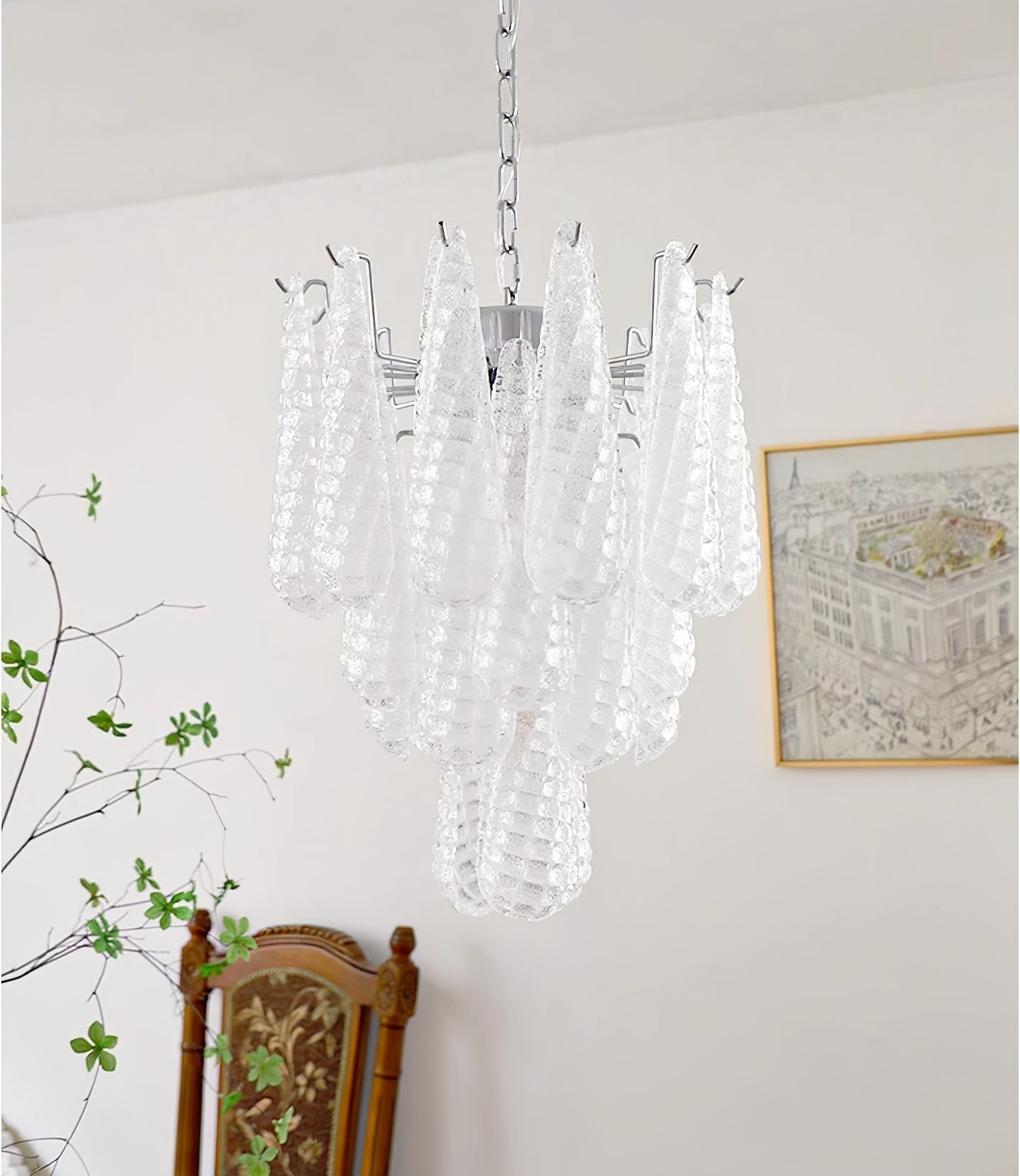 Case Lustre Cascade de Gouttes de Verre - Neutralighting