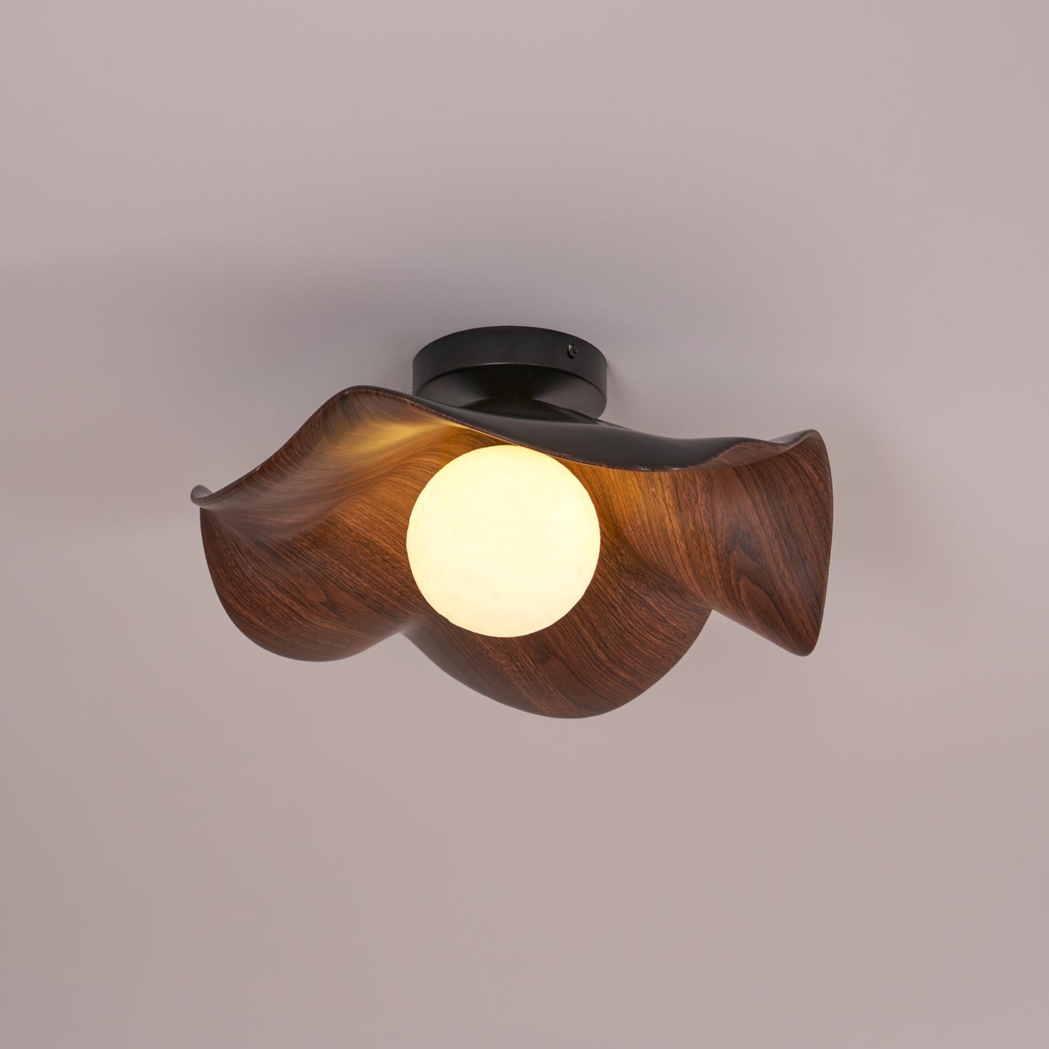 Lanoe Plafonnier Noir Bois