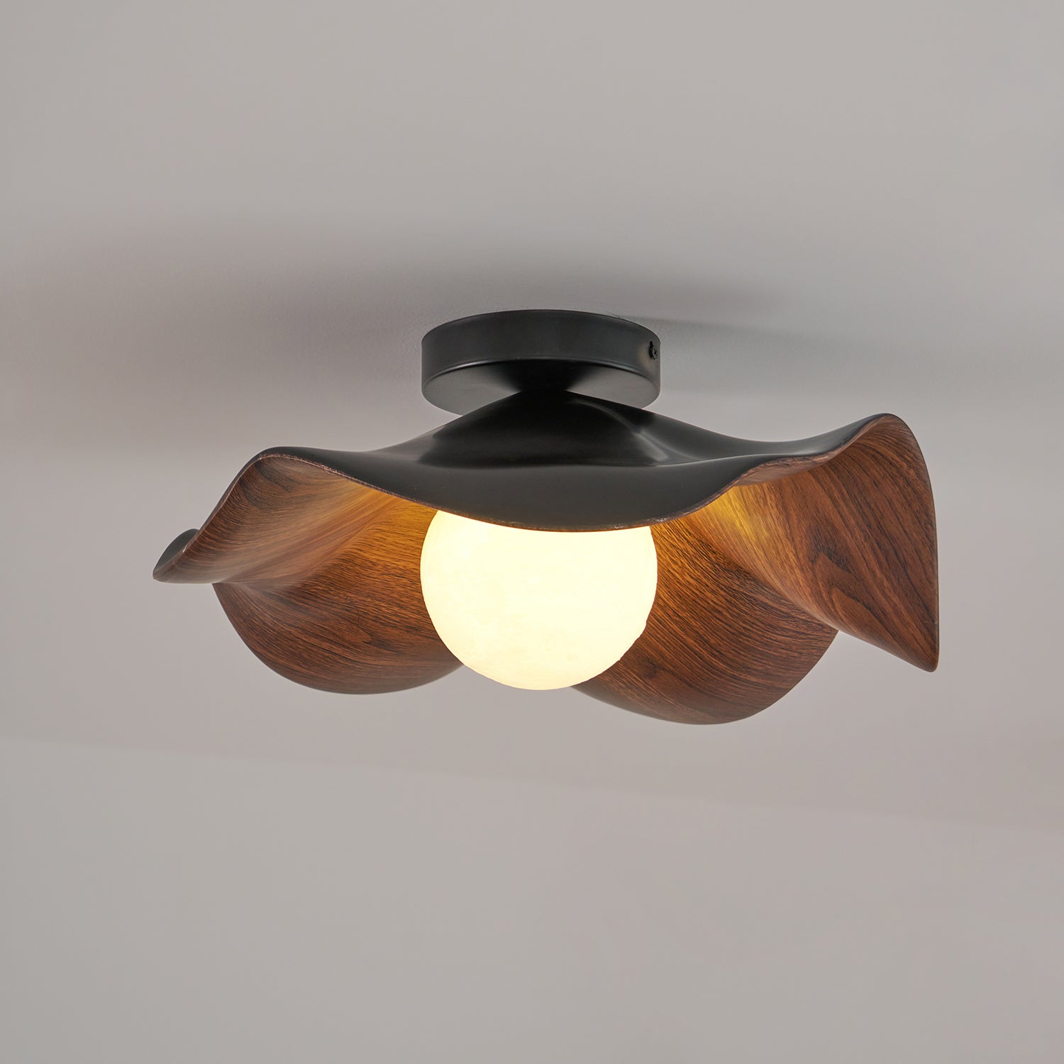 Lanoe Plafonnier Noir Bois