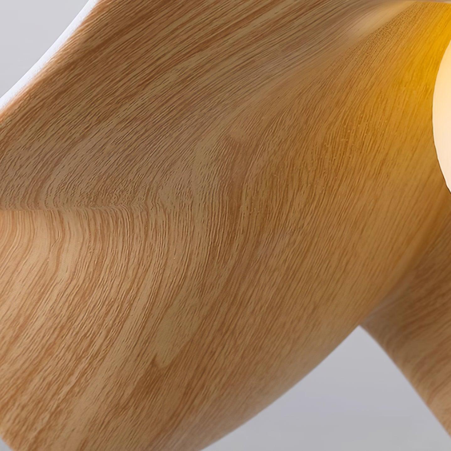 Brioce Suspension avec abat-jour en résine blanc et noyer pour salon et salle à manger - Neutralighting