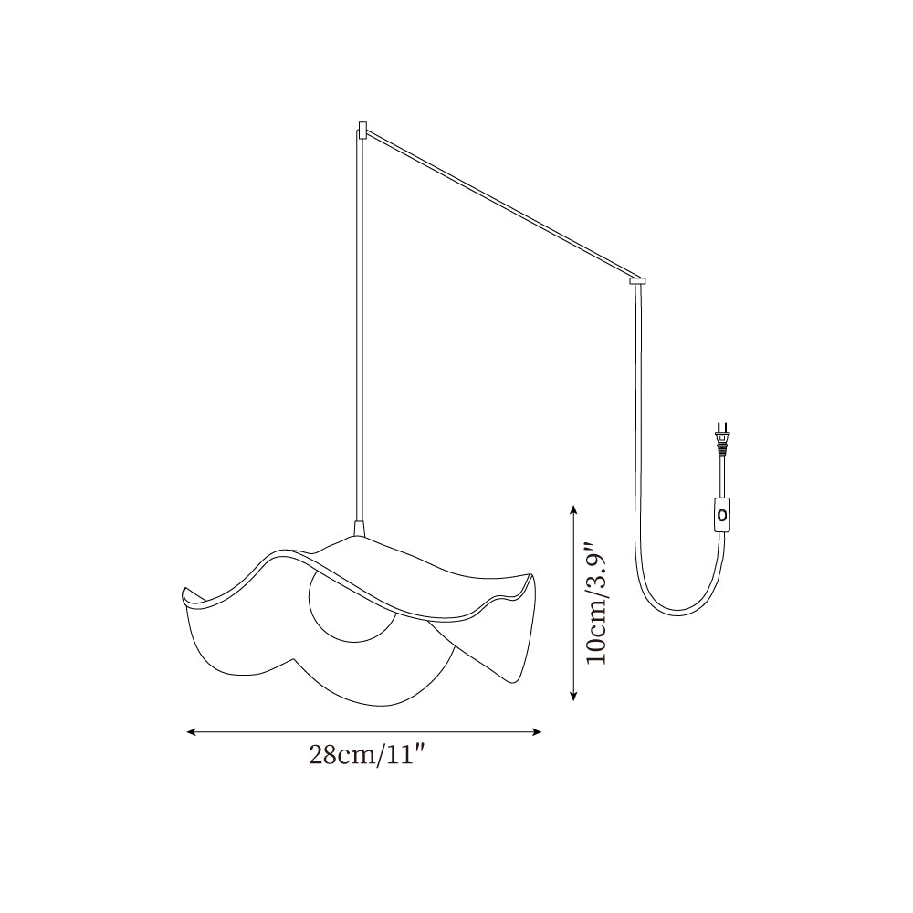 Brioce Suspension avec abat-jour en résine blanc et noyer pour salon et salle à manger - Neutralighting