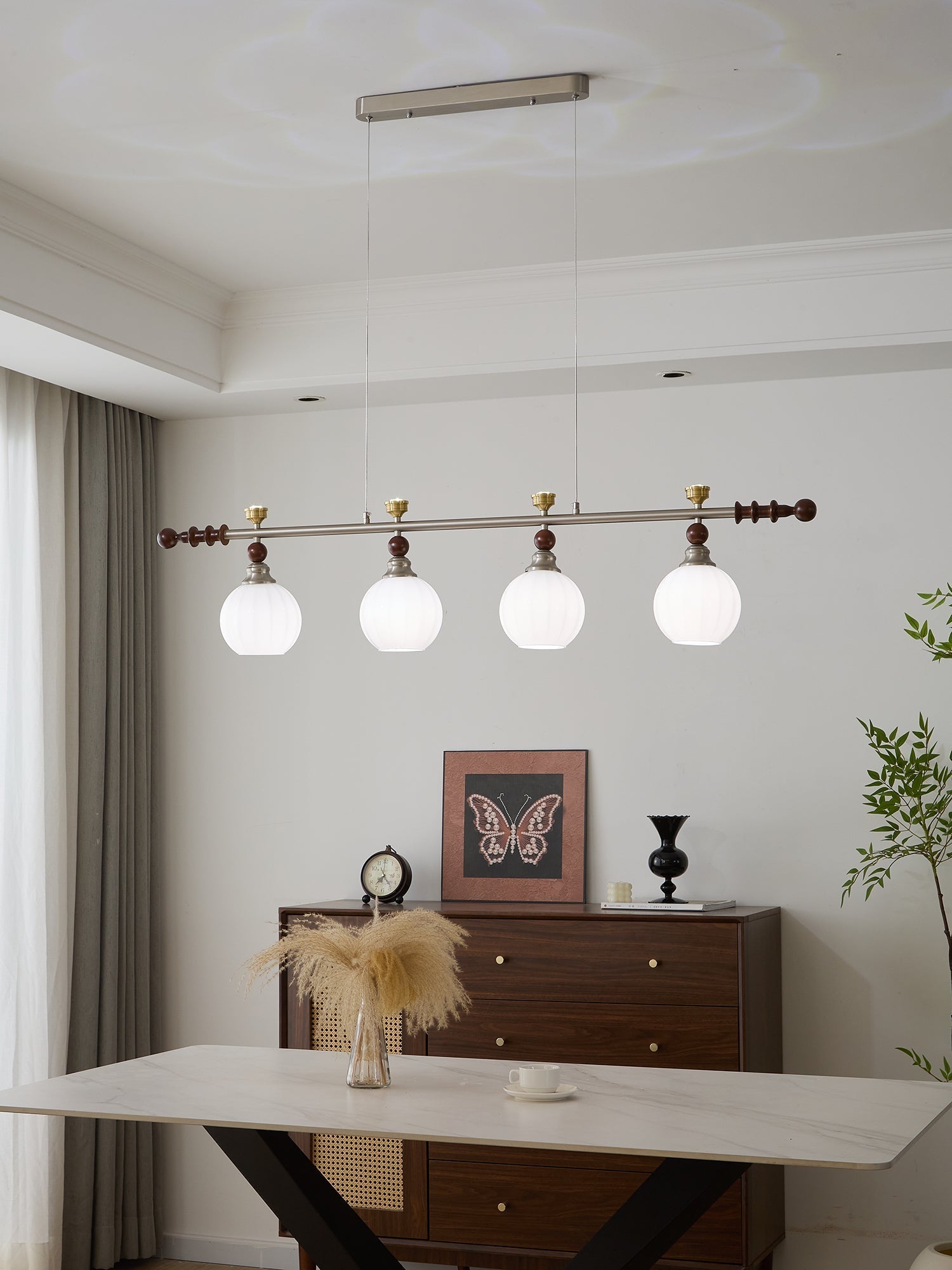 Otheia Suspension Linéaire en Bois Vintage - Neutralighting