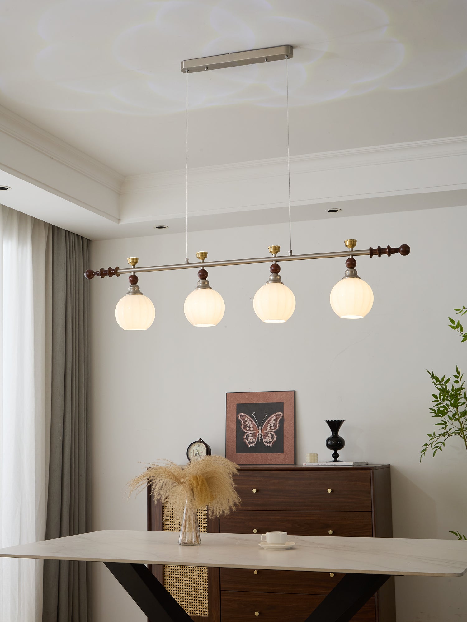 Otheia Suspension Linéaire en Bois Vintage - Neutralighting