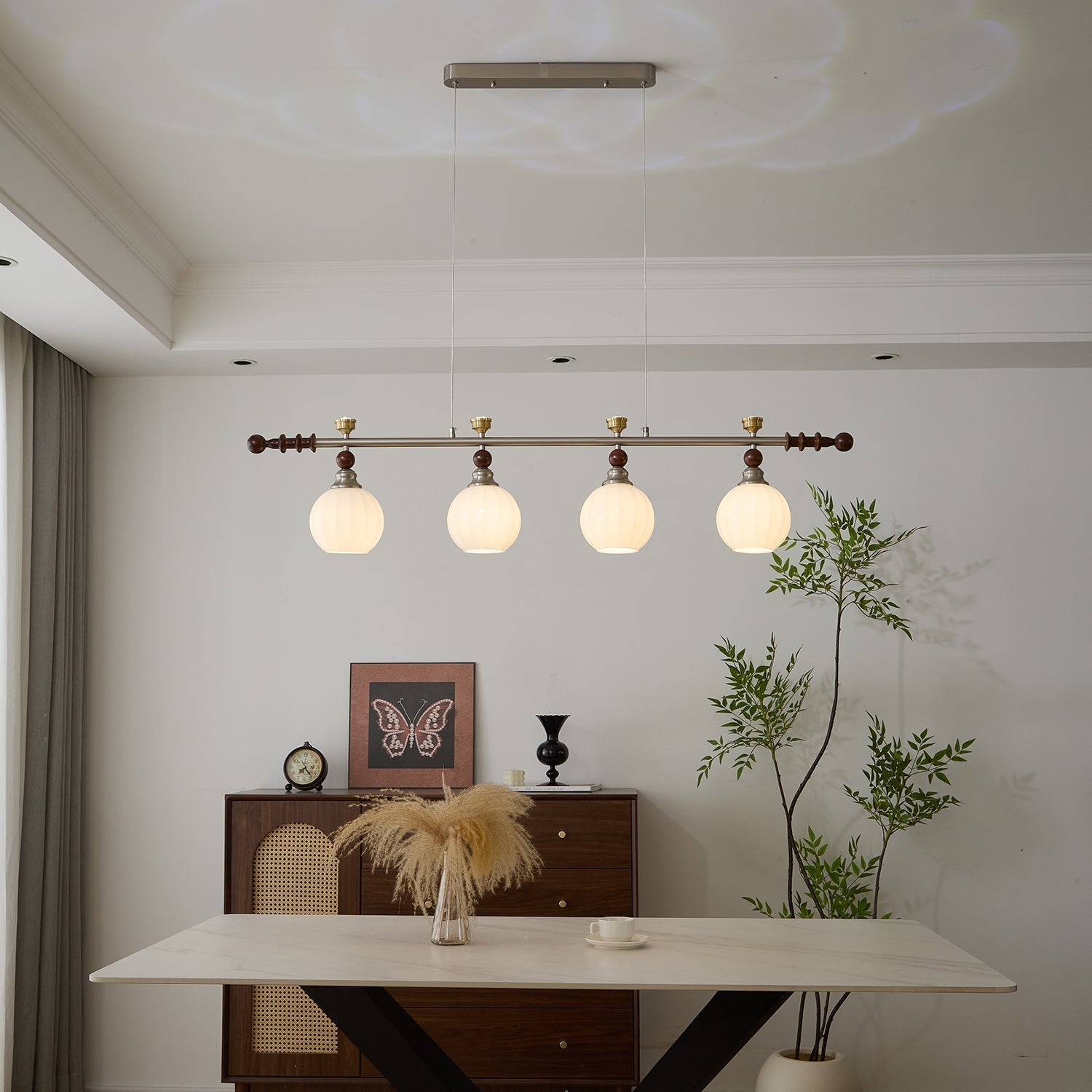 Otheia Suspension Linéaire en Bois Vintage - Neutralighting