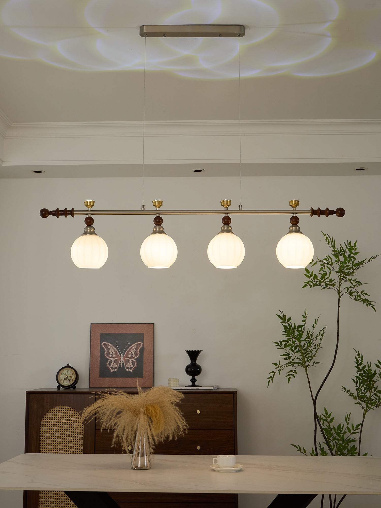 Otheia Suspension Linéaire en Bois Vintage - Neutralighting