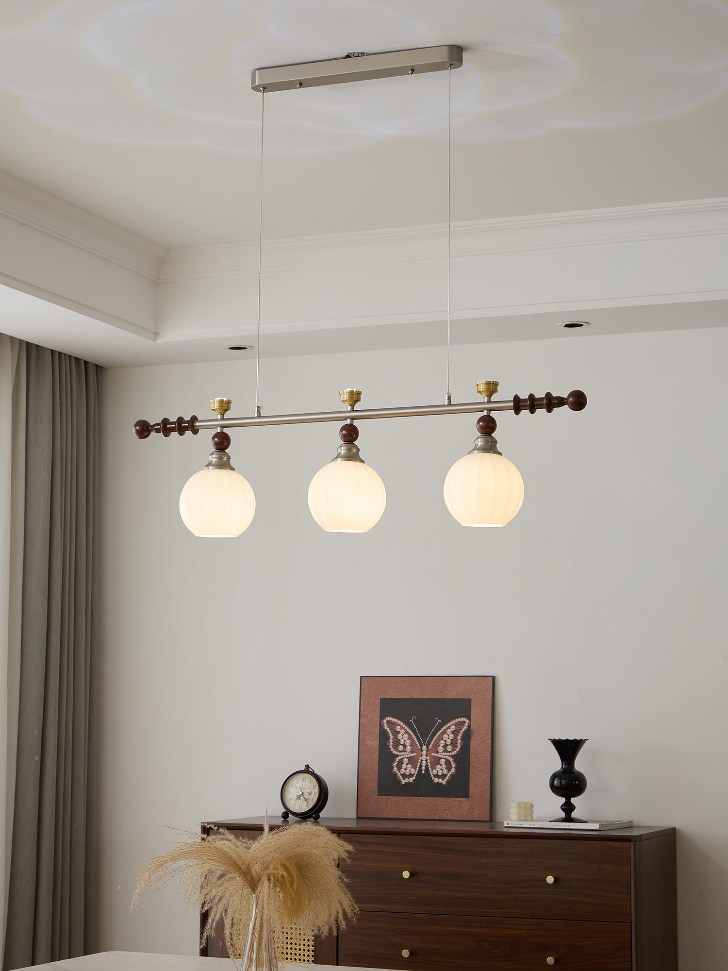 Otheia Suspension Linéaire en Bois Vintage - Neutralighting