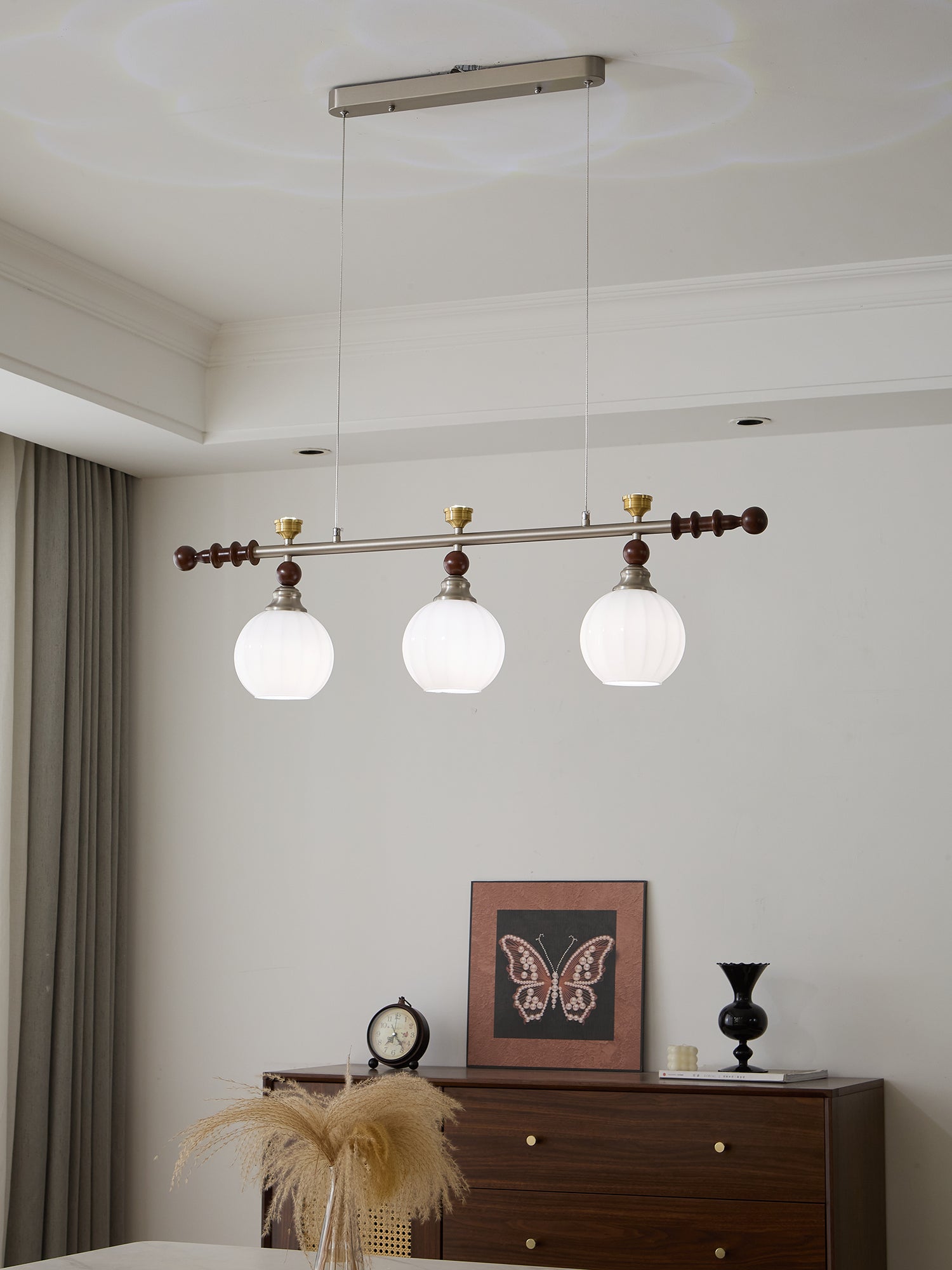 Otheia Suspension Linéaire en Bois Vintage - Neutralighting