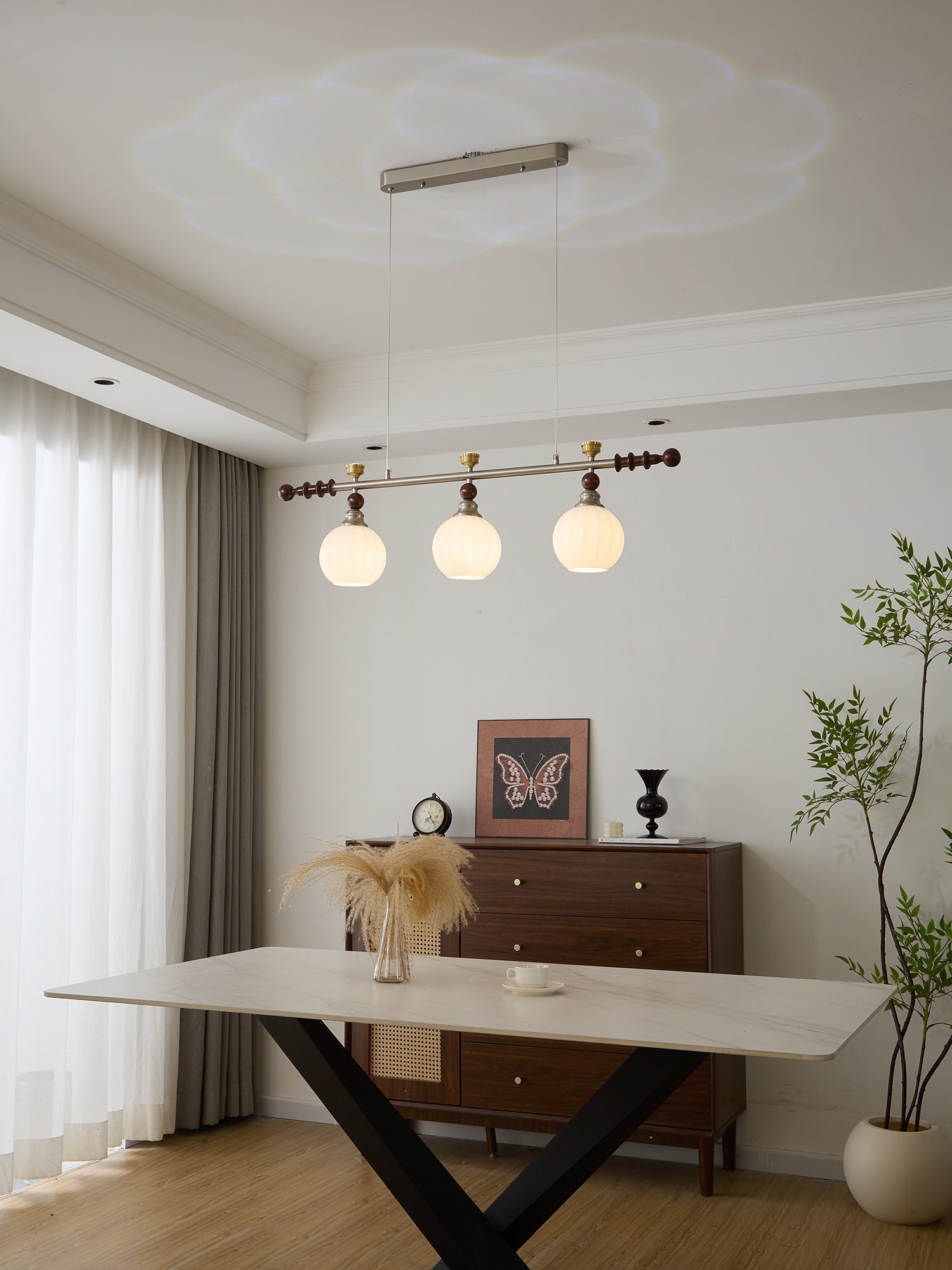 Otheia Suspension Linéaire en Bois Vintage - Neutralighting