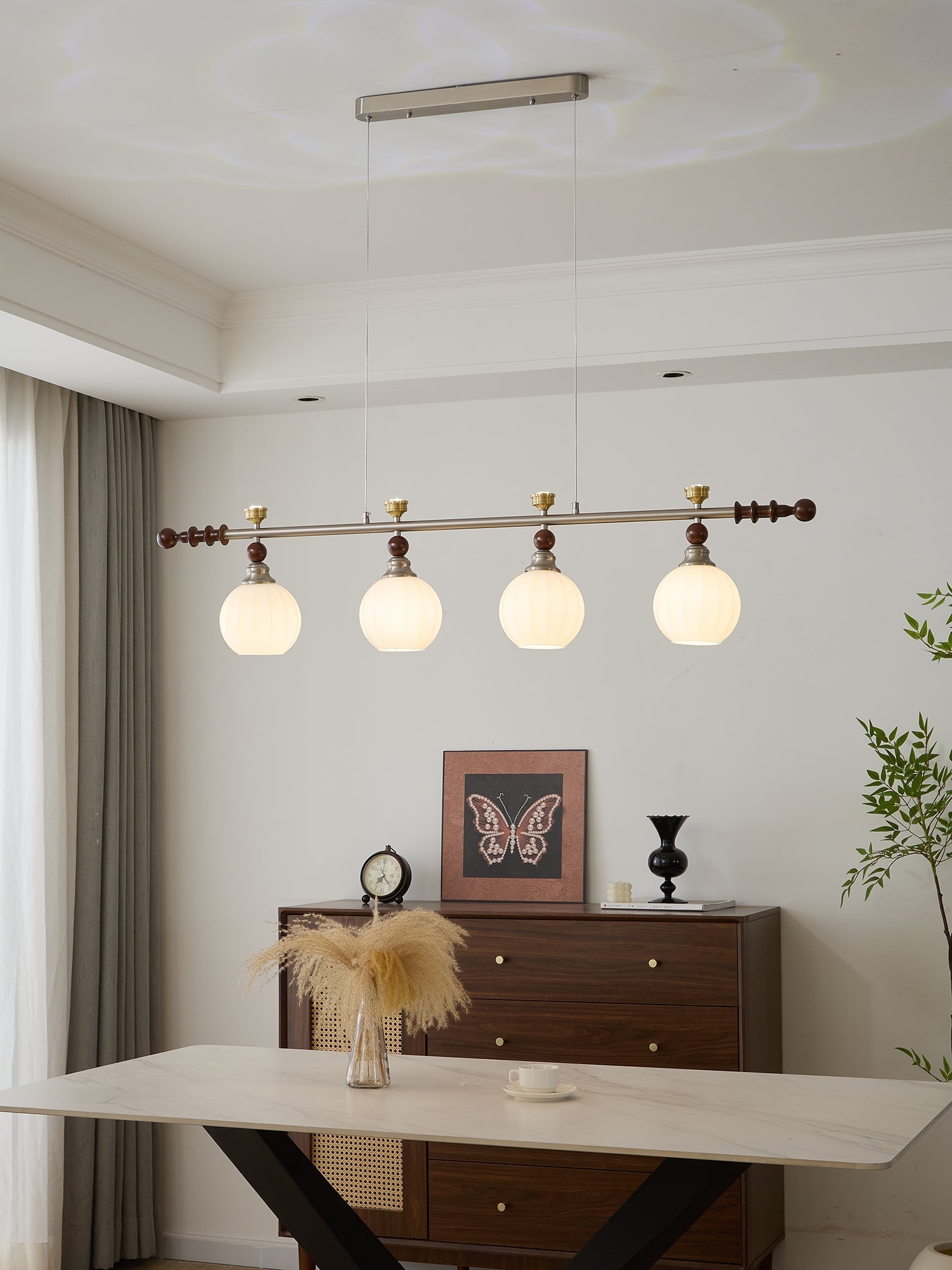 Otheia Suspension Linéaire en Bois Vintage - Neutralighting