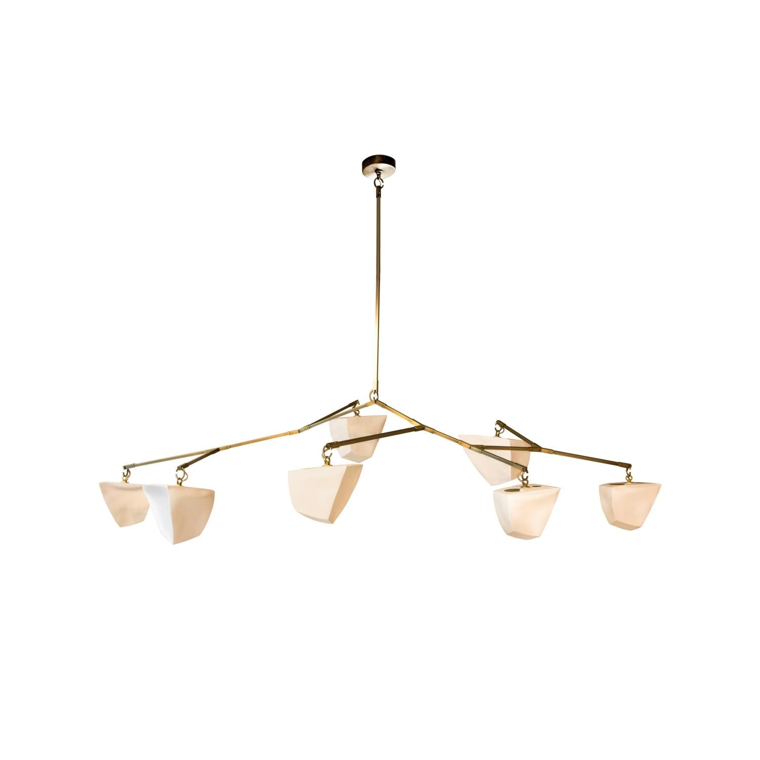 Iris Lustre en Laiton et Céramique à Créativité Individuelle Mobile - Neutralighting