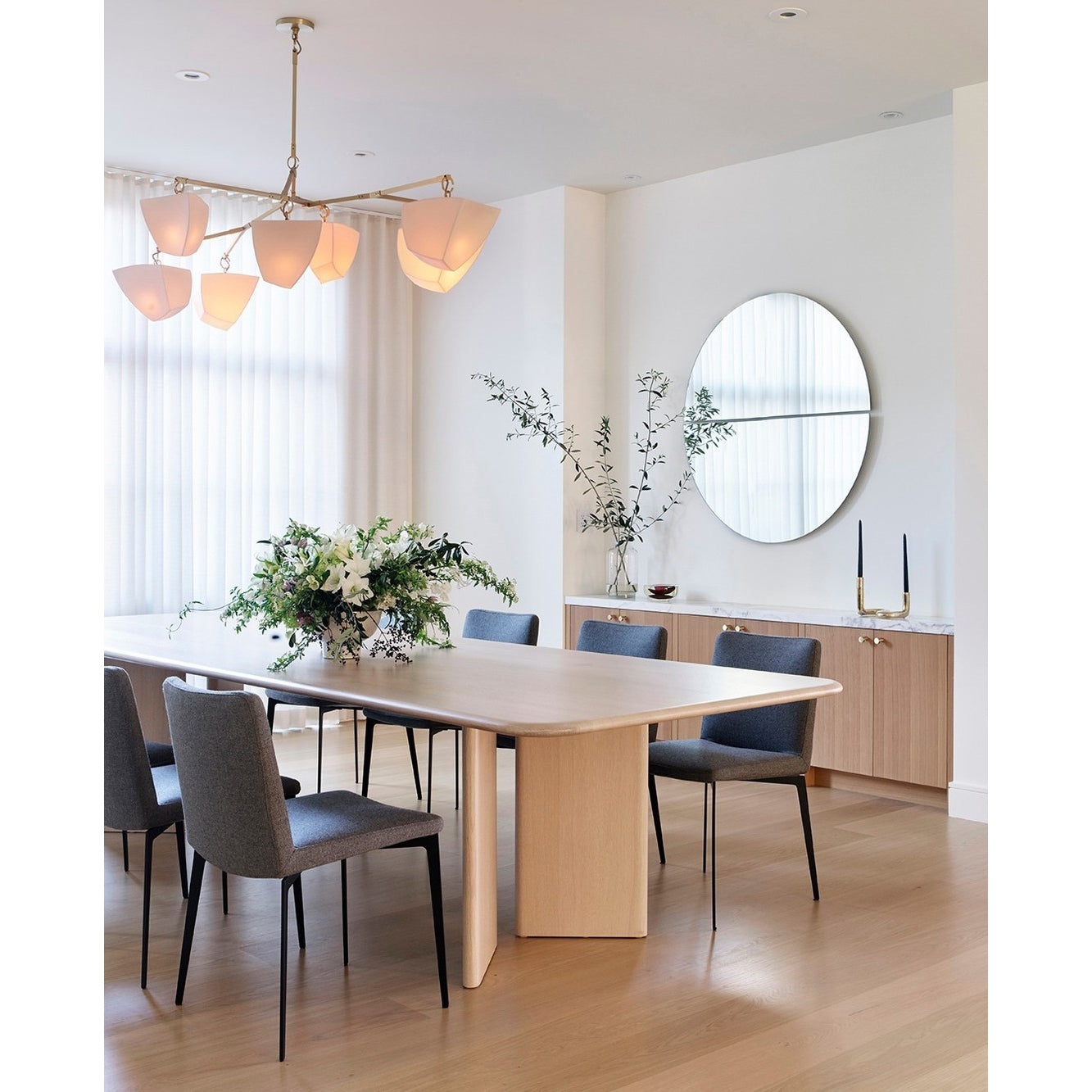 Iris Lustre en Laiton et Céramique à Créativité Individuelle Mobile - Neutralighting