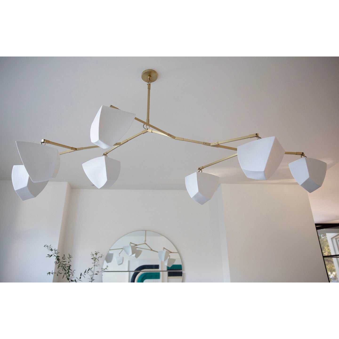 Iris Lustre en Laiton et Céramique à Créativité Individuelle Mobile - Neutralighting