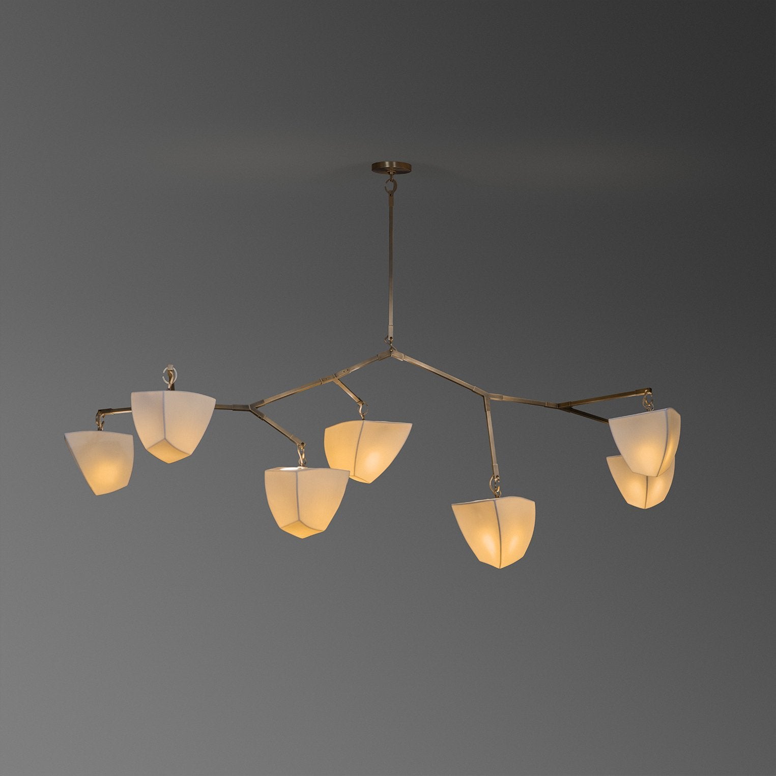 Iris Lustre en Laiton et Céramique à Créativité Individuelle Mobile - Neutralighting