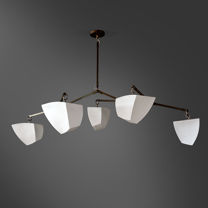Iris Lustre en Laiton et Céramique à Créativité Individuelle Mobile - Neutralighting