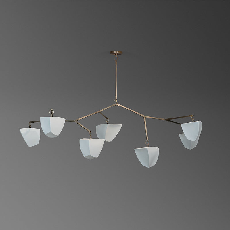 Iris Lustre en Laiton et Céramique à Créativité Individuelle Mobile - Neutralighting