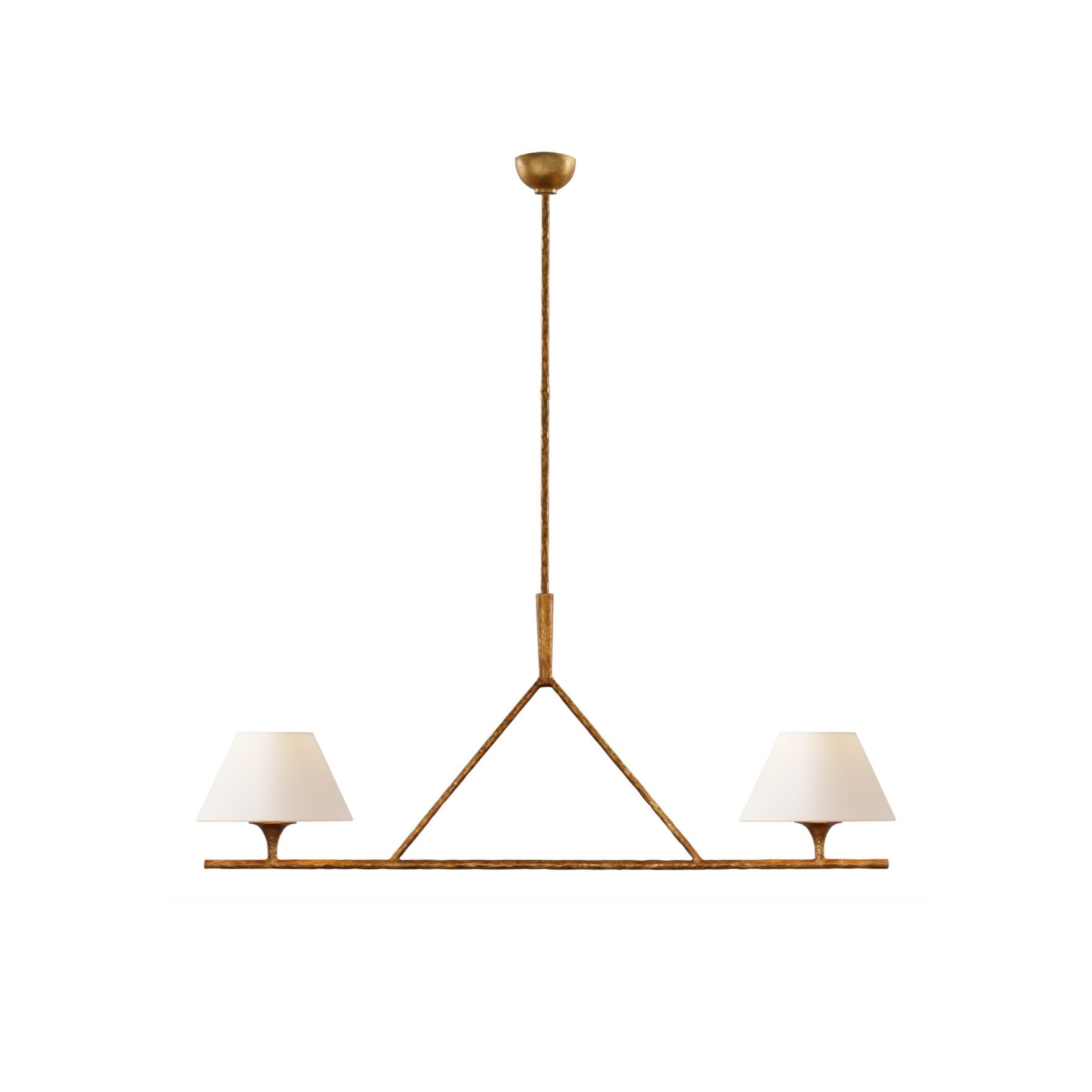 Keen Lustre Linéaire Moderne Élégant en Laiton et Tissu - Neutralighting