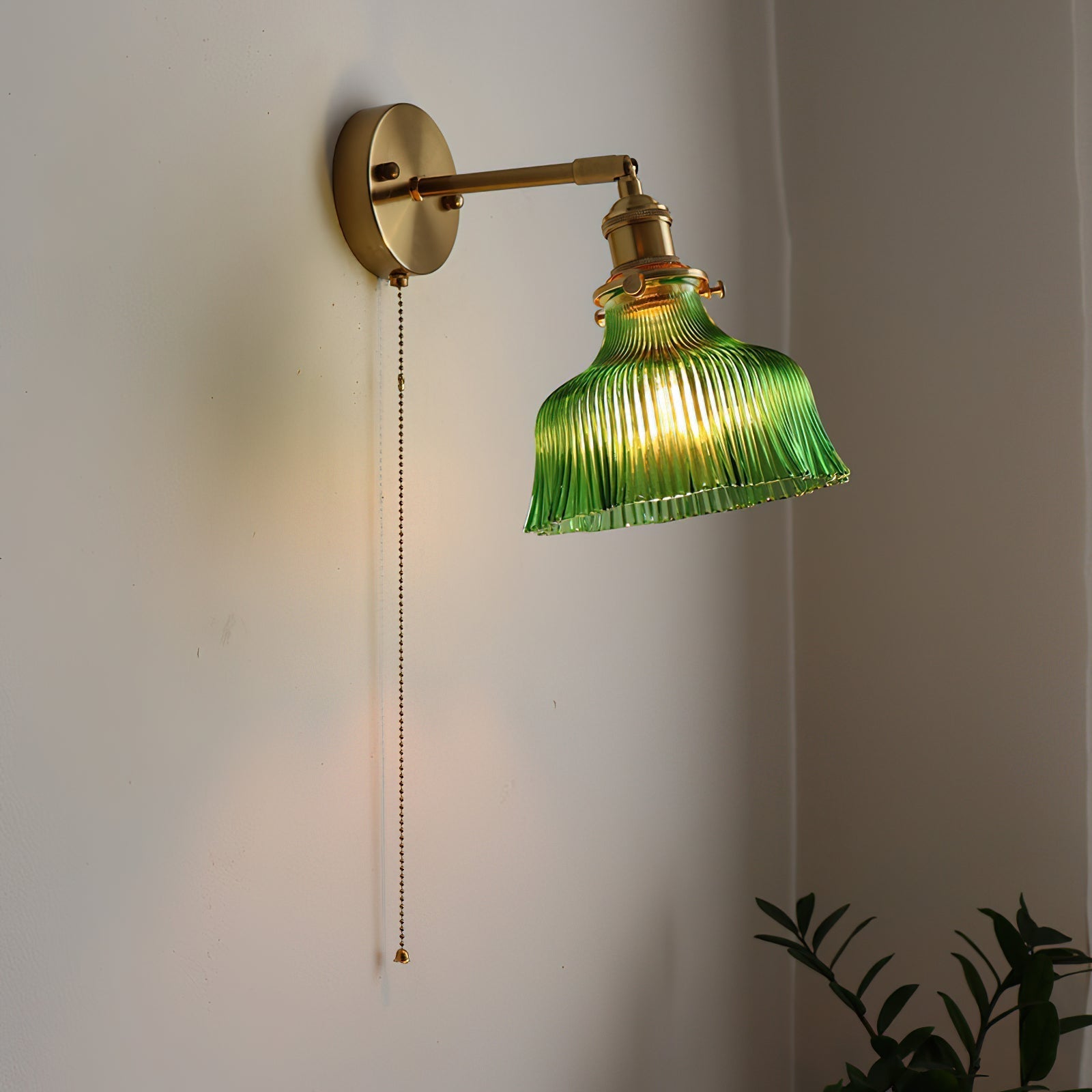 Infinity Applique Murale Laiton Chaîne Verte - Neutralighting