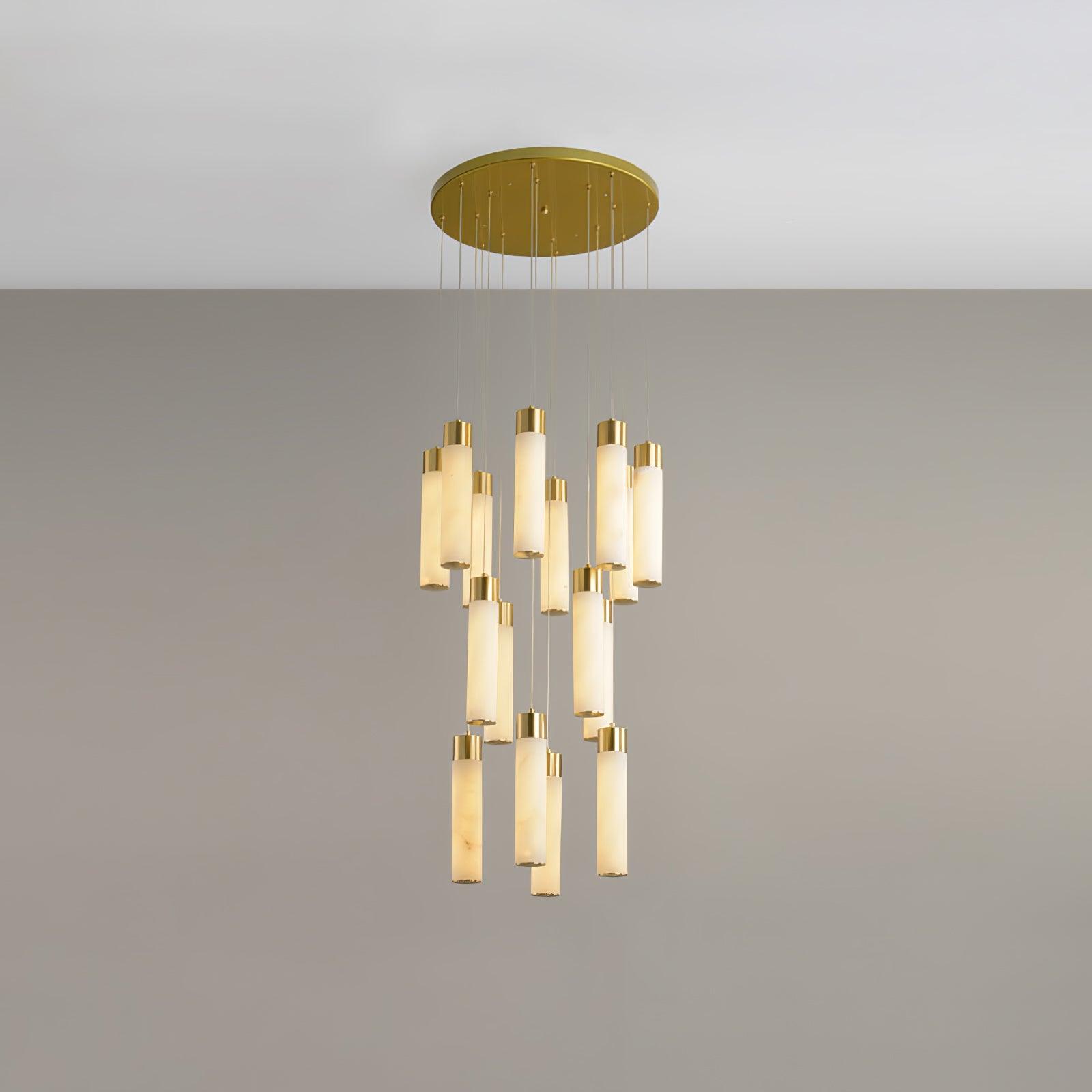 Aurelia Alabaster Chandelier Staircase - Letslighting