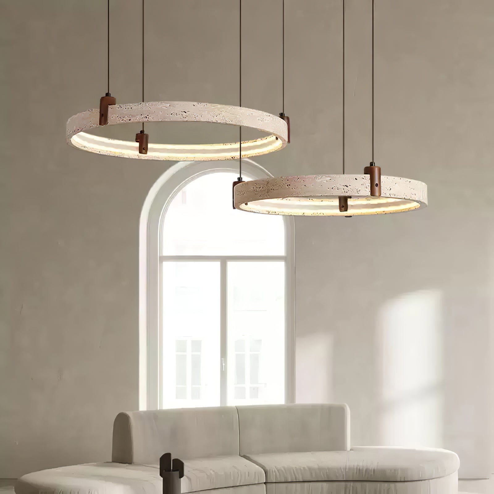 Orvinir Chandelier en Travertin - Neutralighting